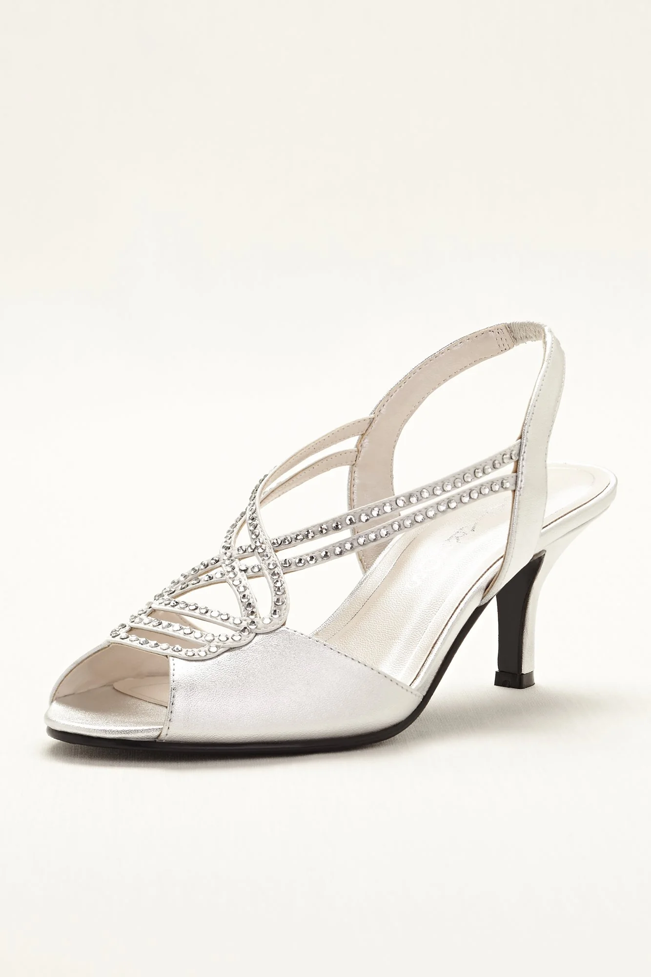 Caparros Mid Heel Sandal with Crystal Straps - Image 3