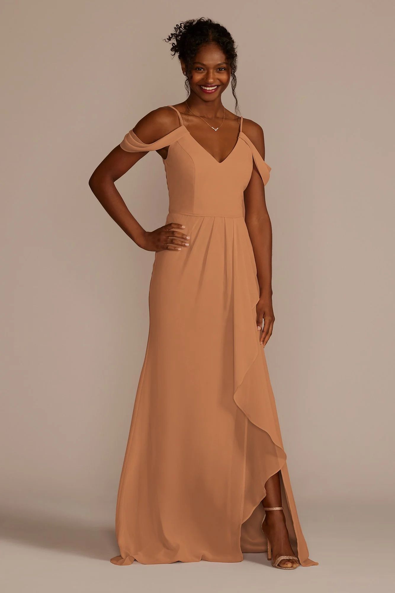 Cascading Off-the-Shoulder Dress - Image 119