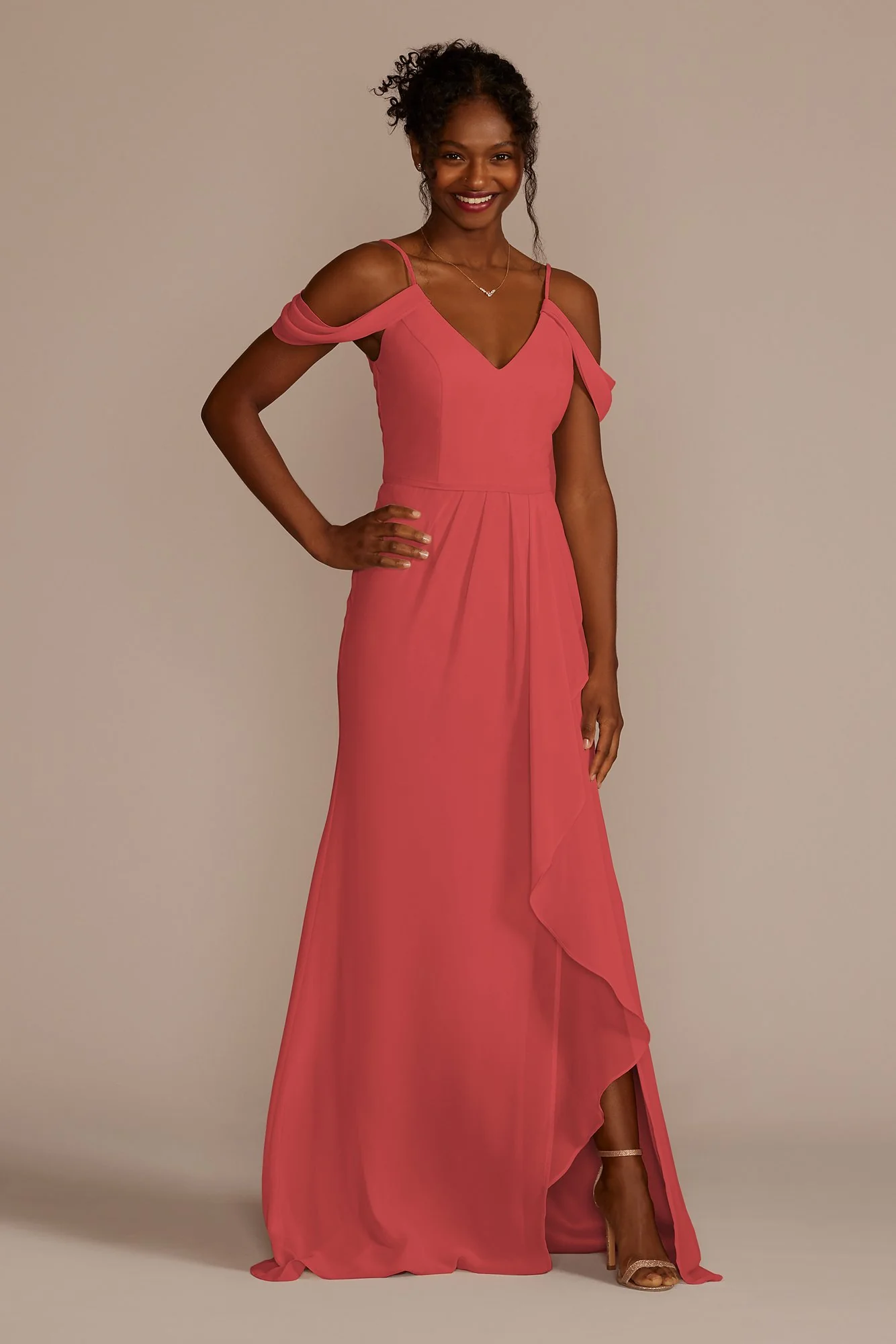 Cascading Off-the-Shoulder Dress - Image 32