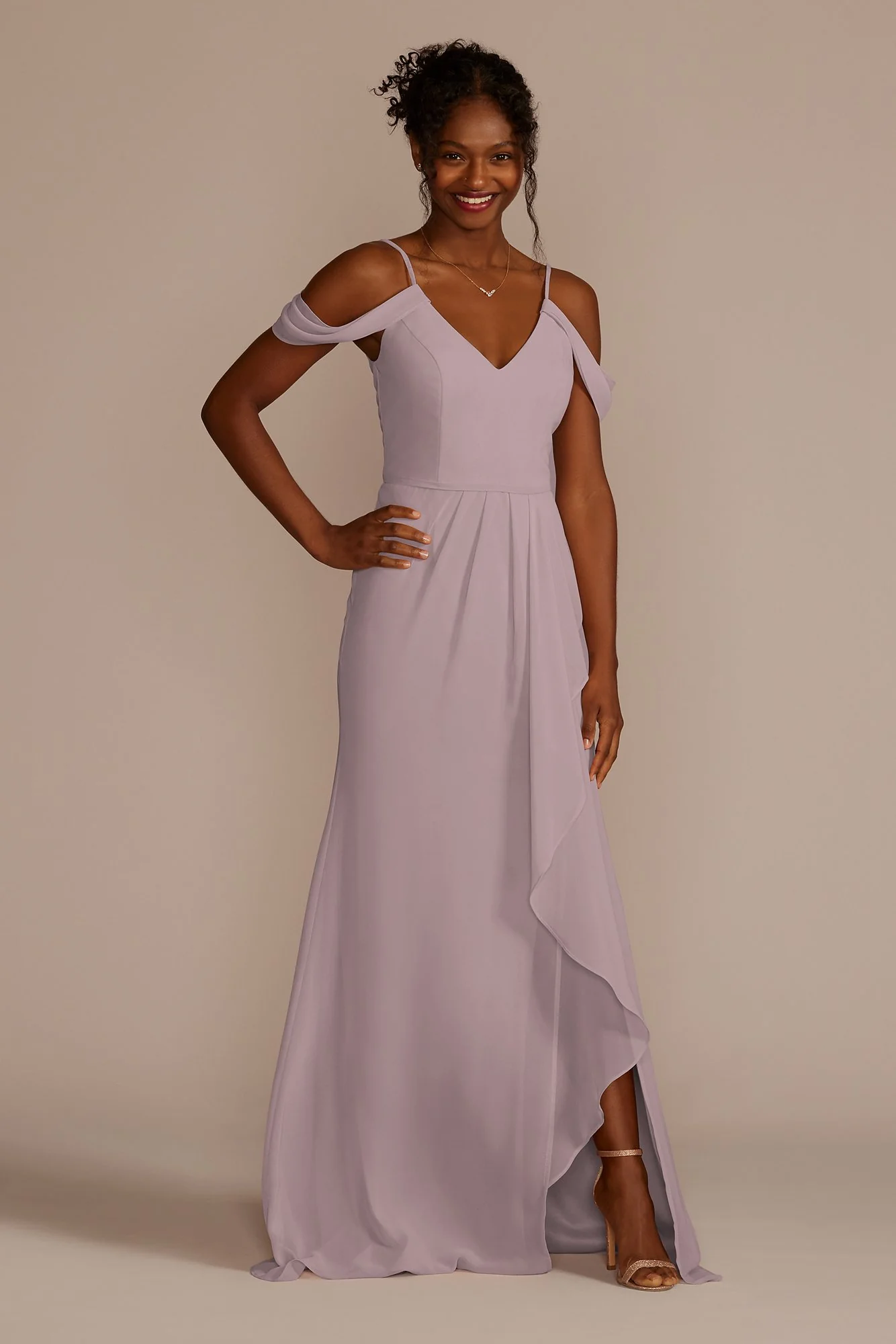 Cascading Off-the-Shoulder Dress - Image 41