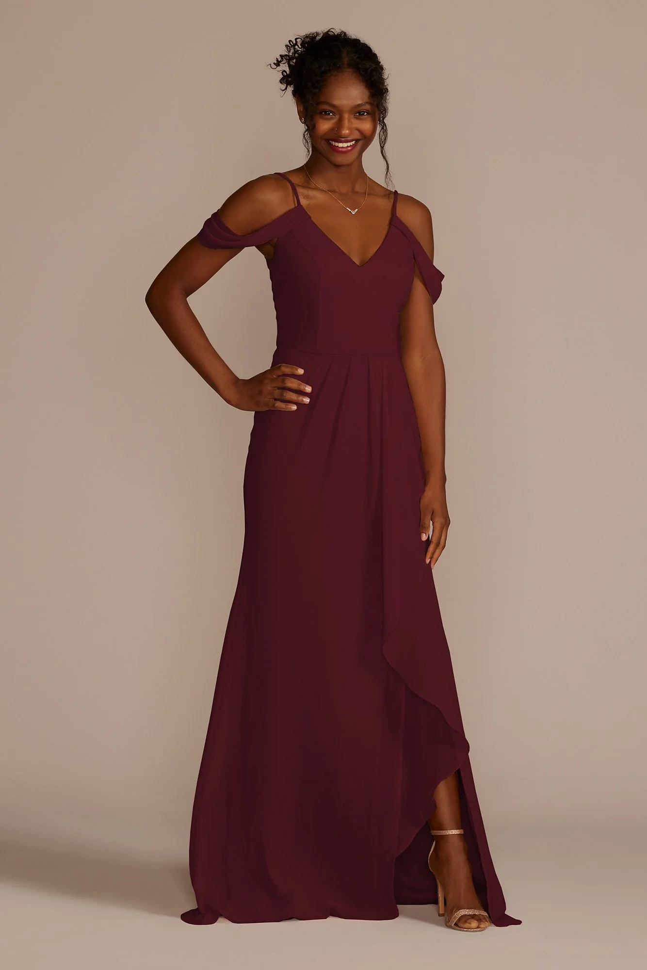 Cascading Off-the-Shoulder Dress - Image 7