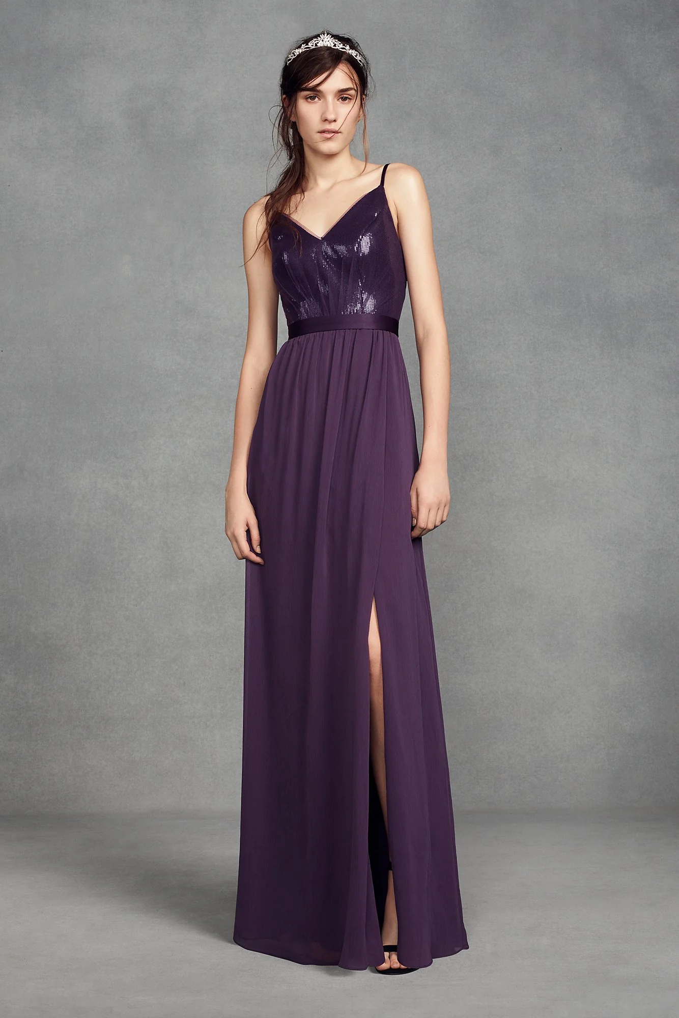 Charmeuse and Chiffon Bridesmaid Dress - Image 13
