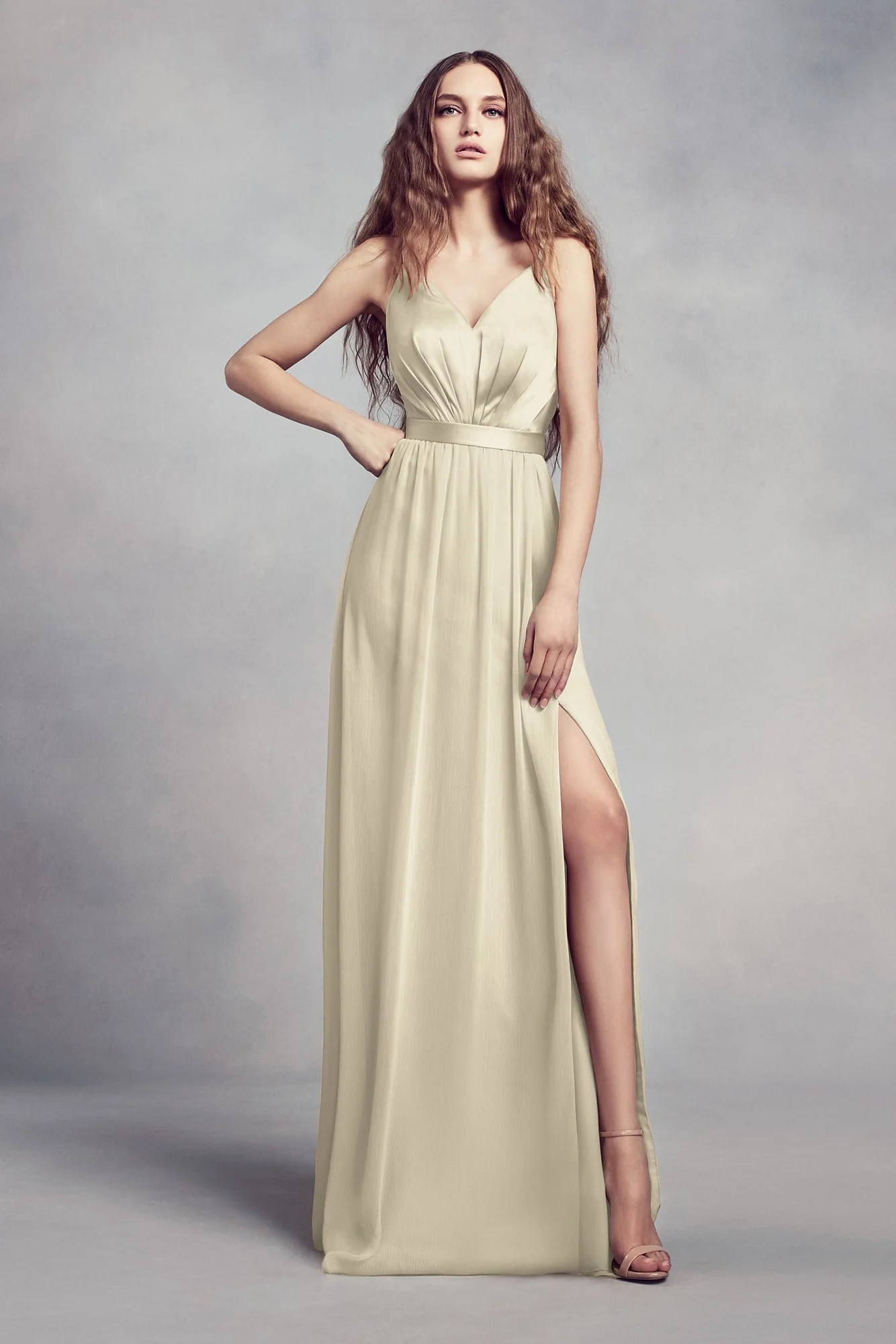 Charmeuse and Chiffon Bridesmaid Dress - Image 14
