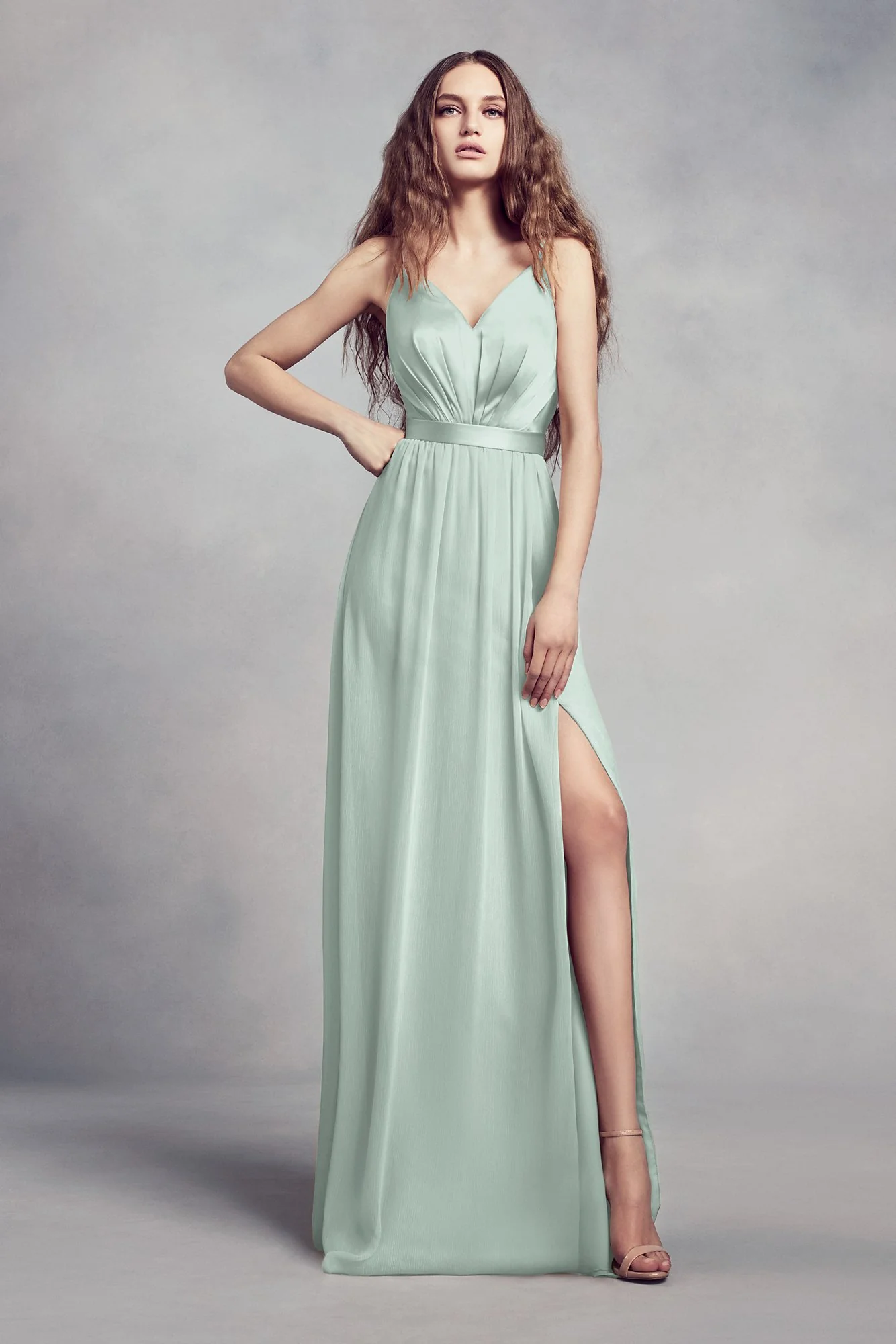 Charmeuse and Chiffon Bridesmaid Dress - Image 15