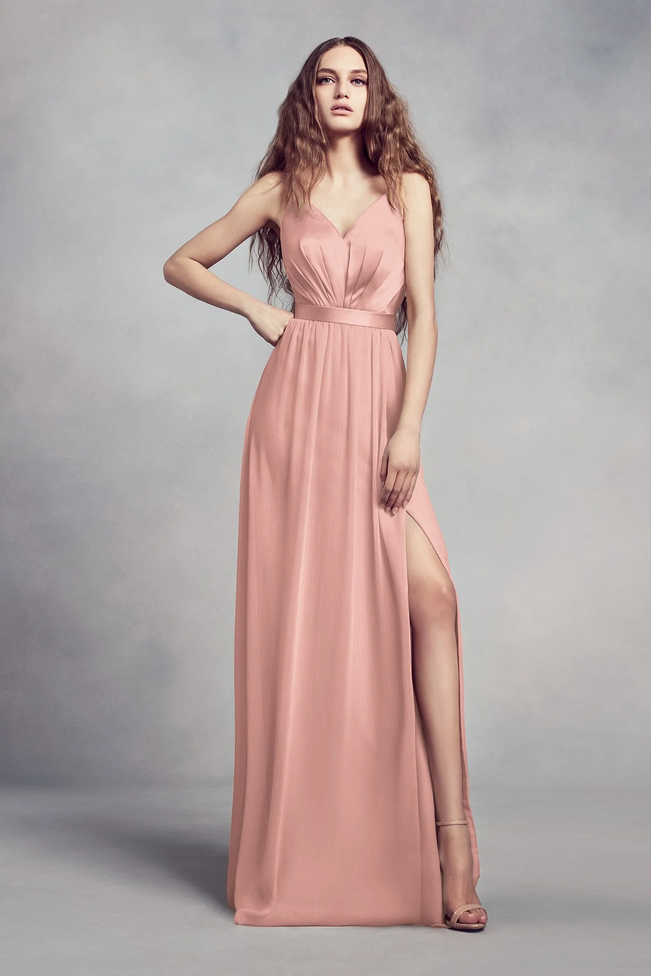 Charmeuse and Chiffon Bridesmaid Dress - Image 18