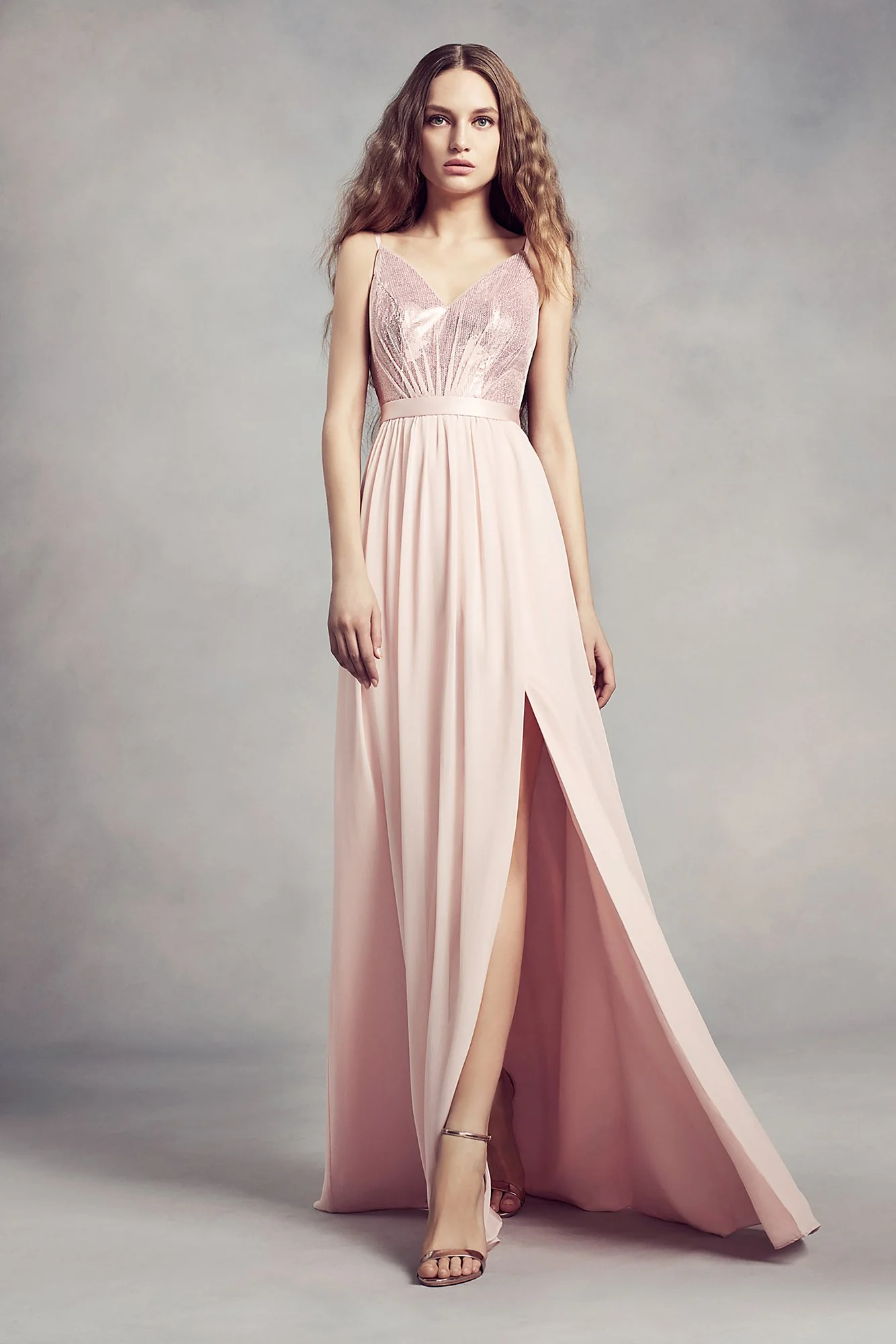Charmeuse and Chiffon Bridesmaid Dress - Image 36