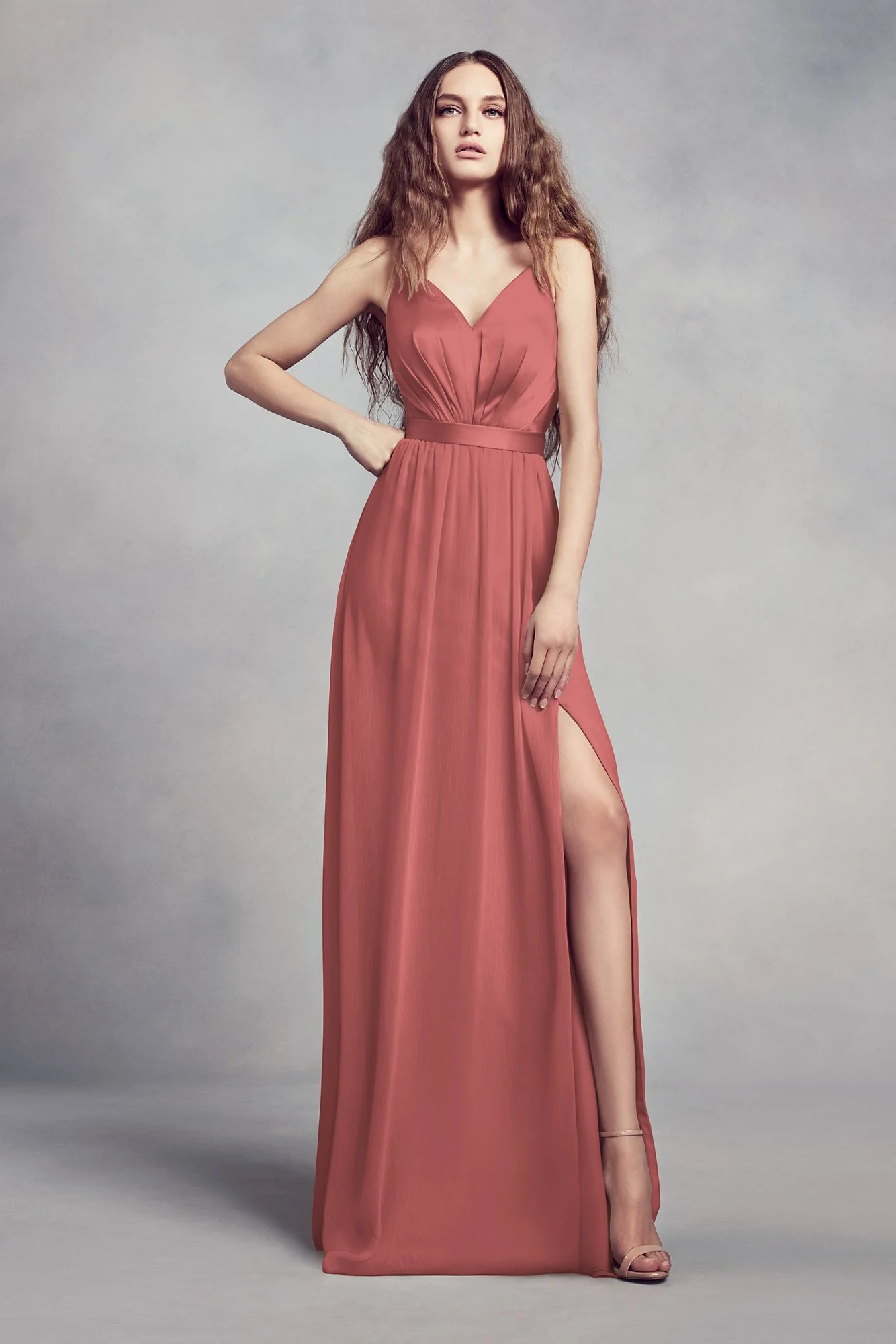 Charmeuse and Chiffon Bridesmaid Dress - Image 42