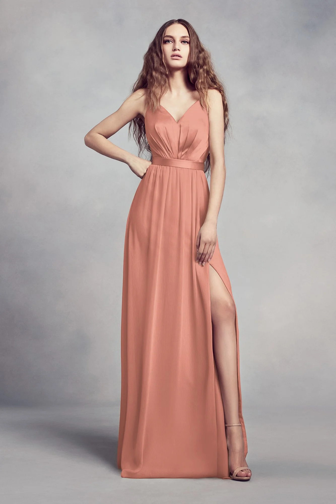 Charmeuse and Chiffon Bridesmaid Dress - Image 44