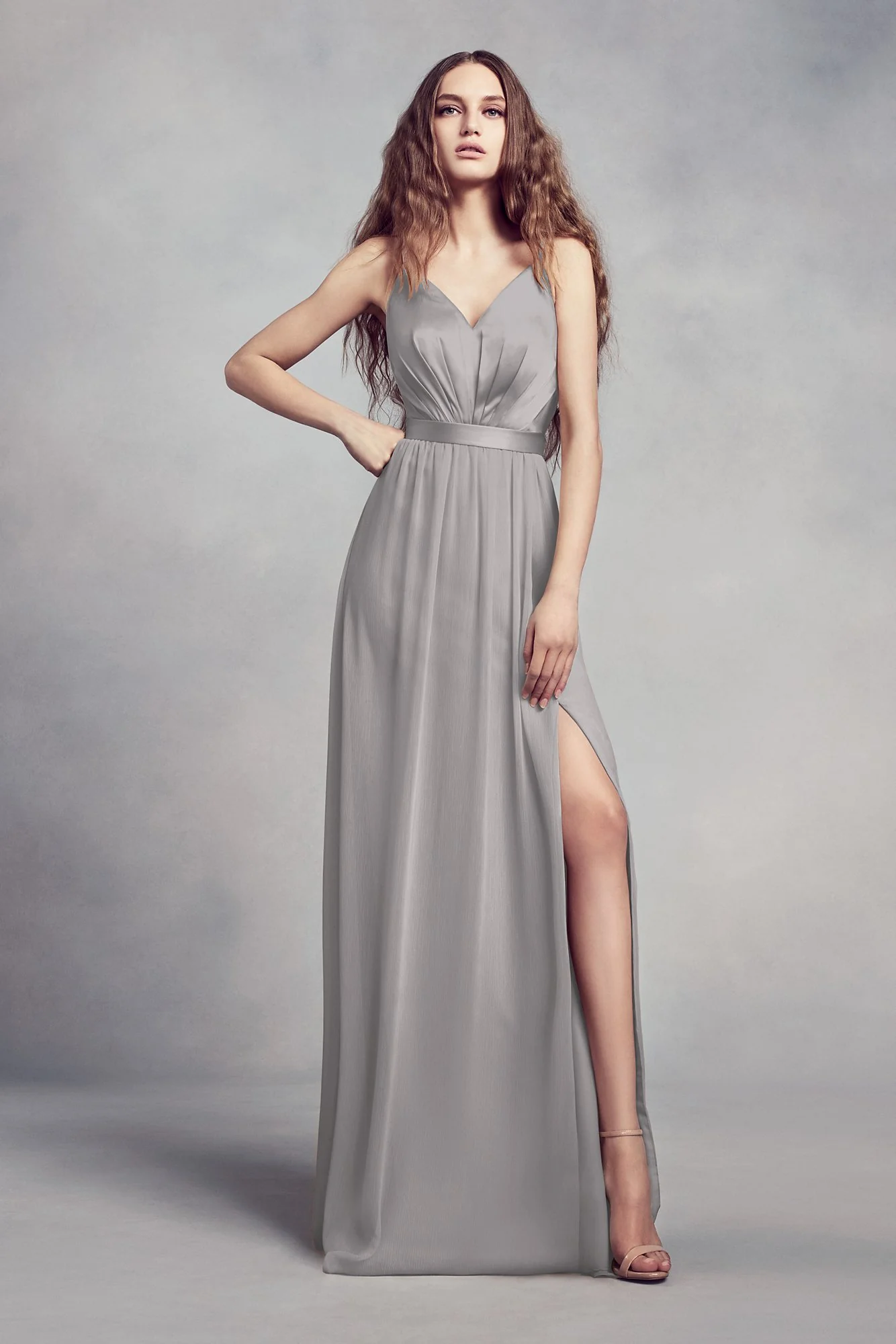 Charmeuse and Chiffon Bridesmaid Dress - Image 47