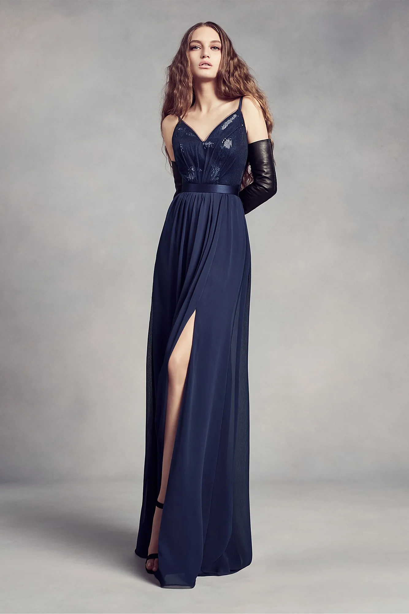 Charmeuse and Chiffon Bridesmaid Dress - Image 48
