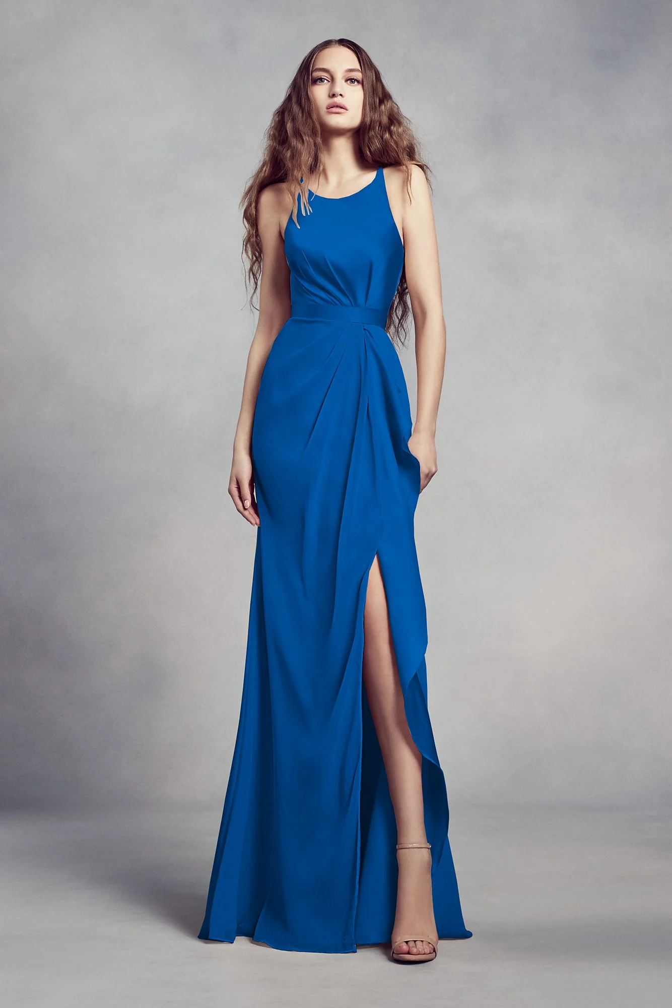 Charmeuse and Chiffon Bridesmaid Dress with Ruffle - Image 22