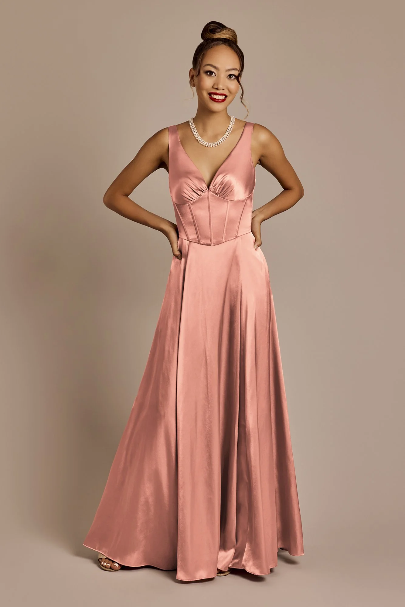 Charmeuse Corset Bodice Tank Dress
