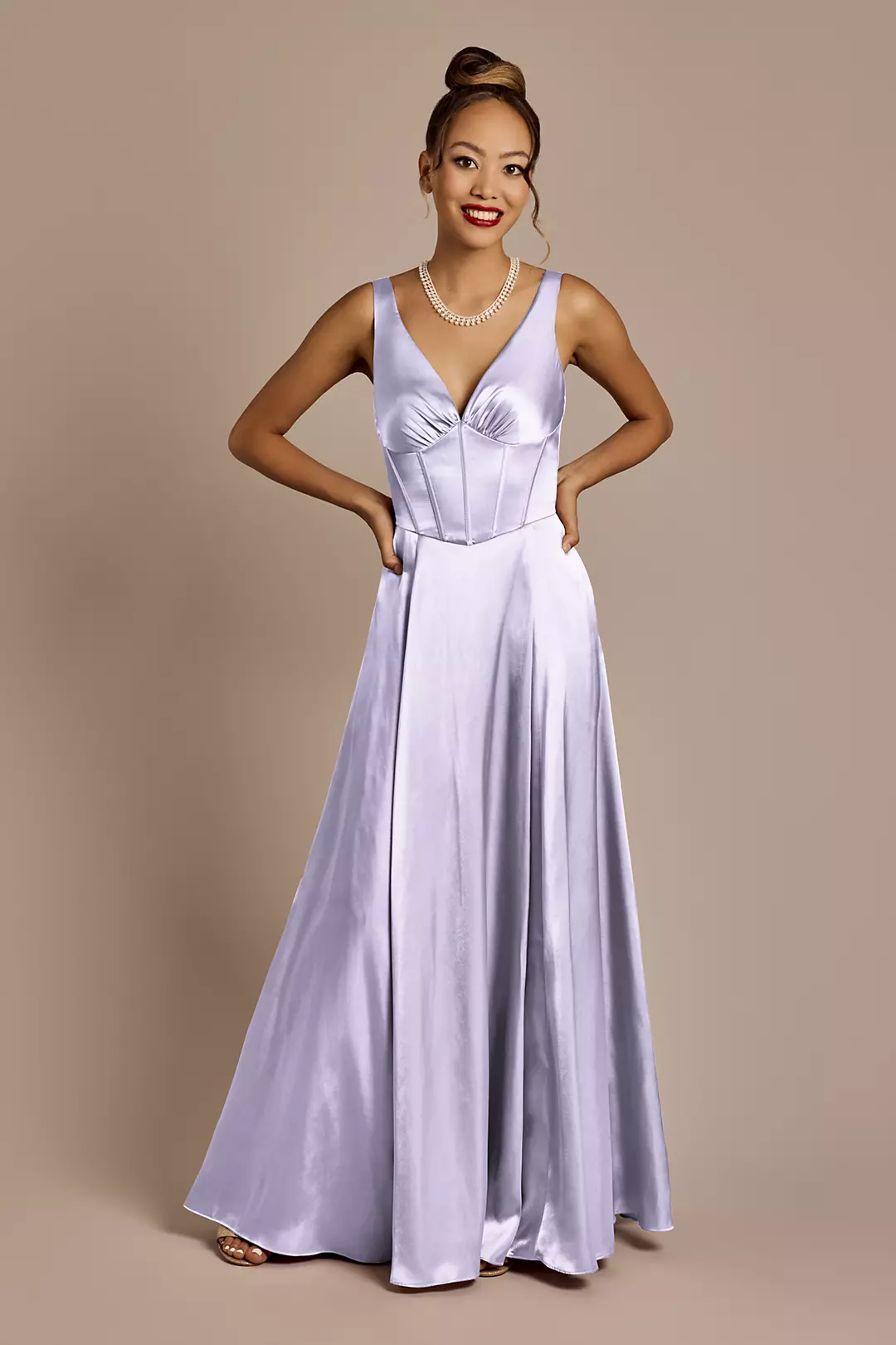 Charmeuse Corset Bodice Tank Dress - Image 33