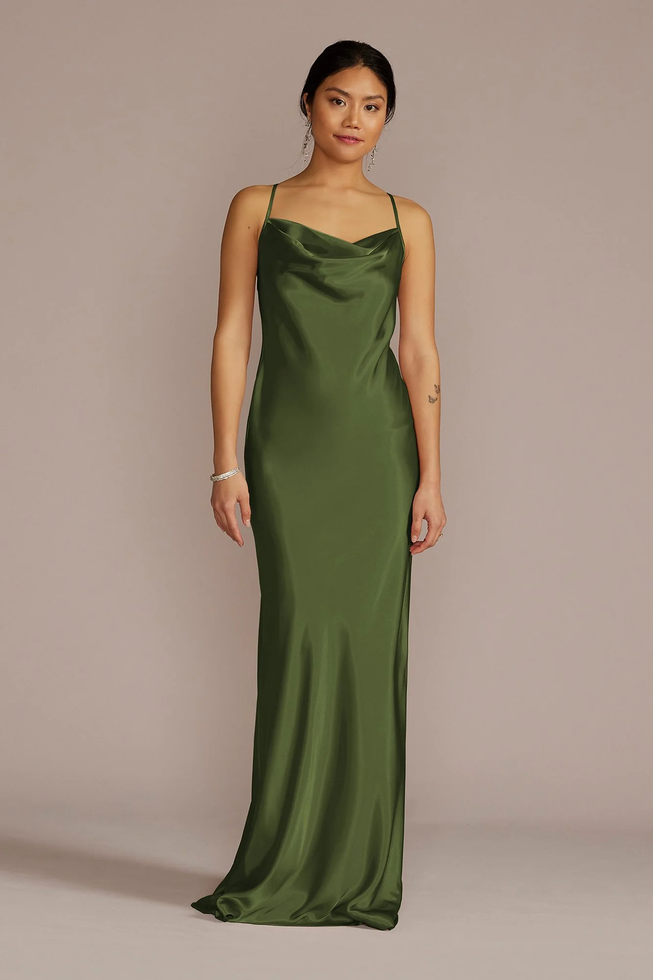 Charmeuse Cowl Neck Dress - Image 10