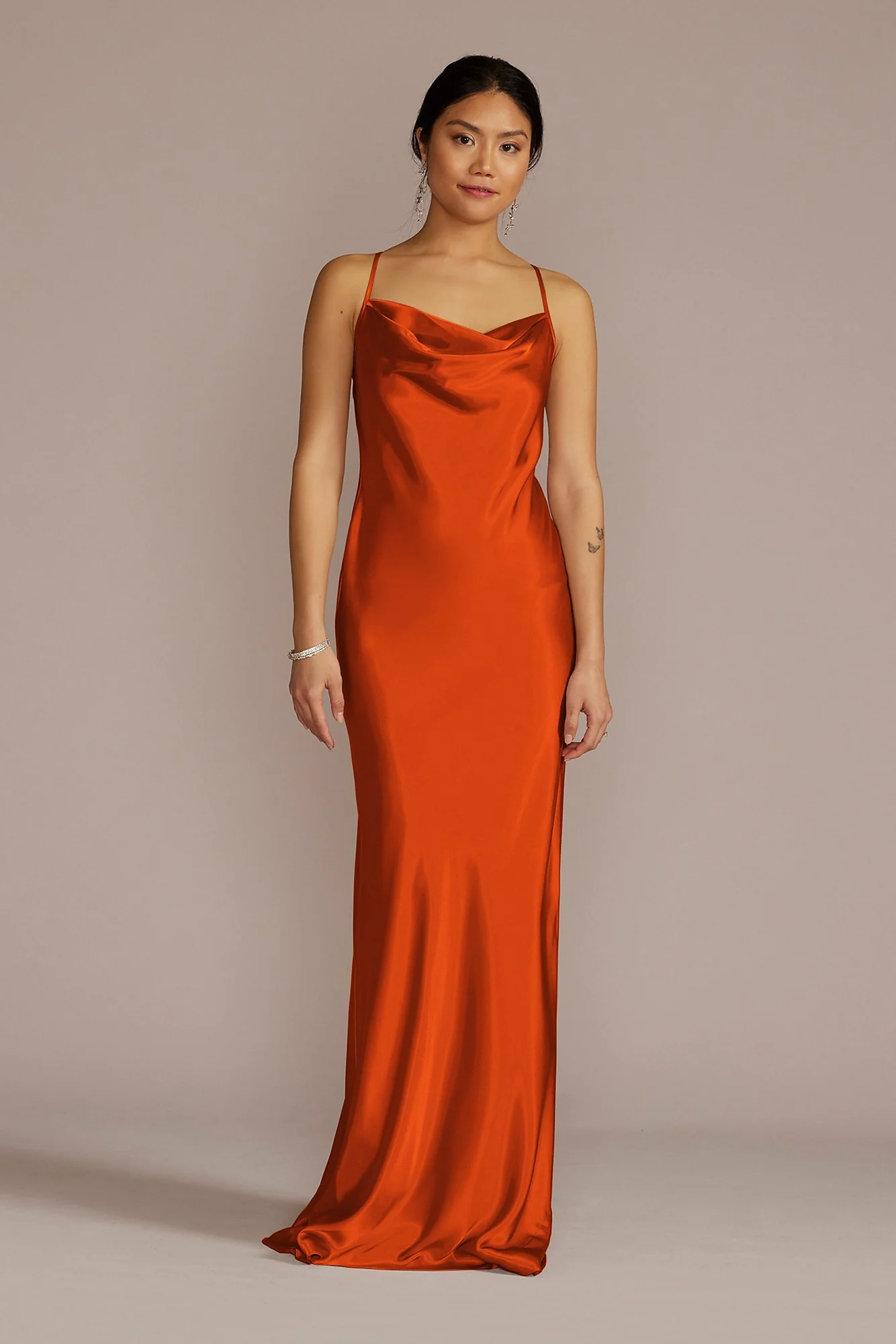 Charmeuse Cowl Neck Dress - Image 13