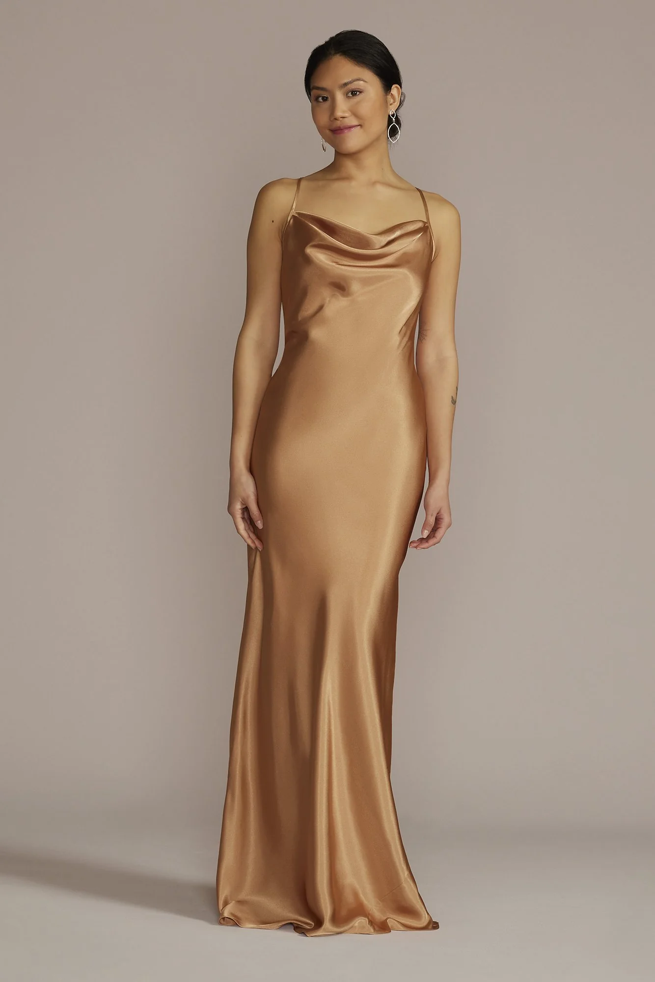 Charmeuse Cowl Neck Dress - Image 16