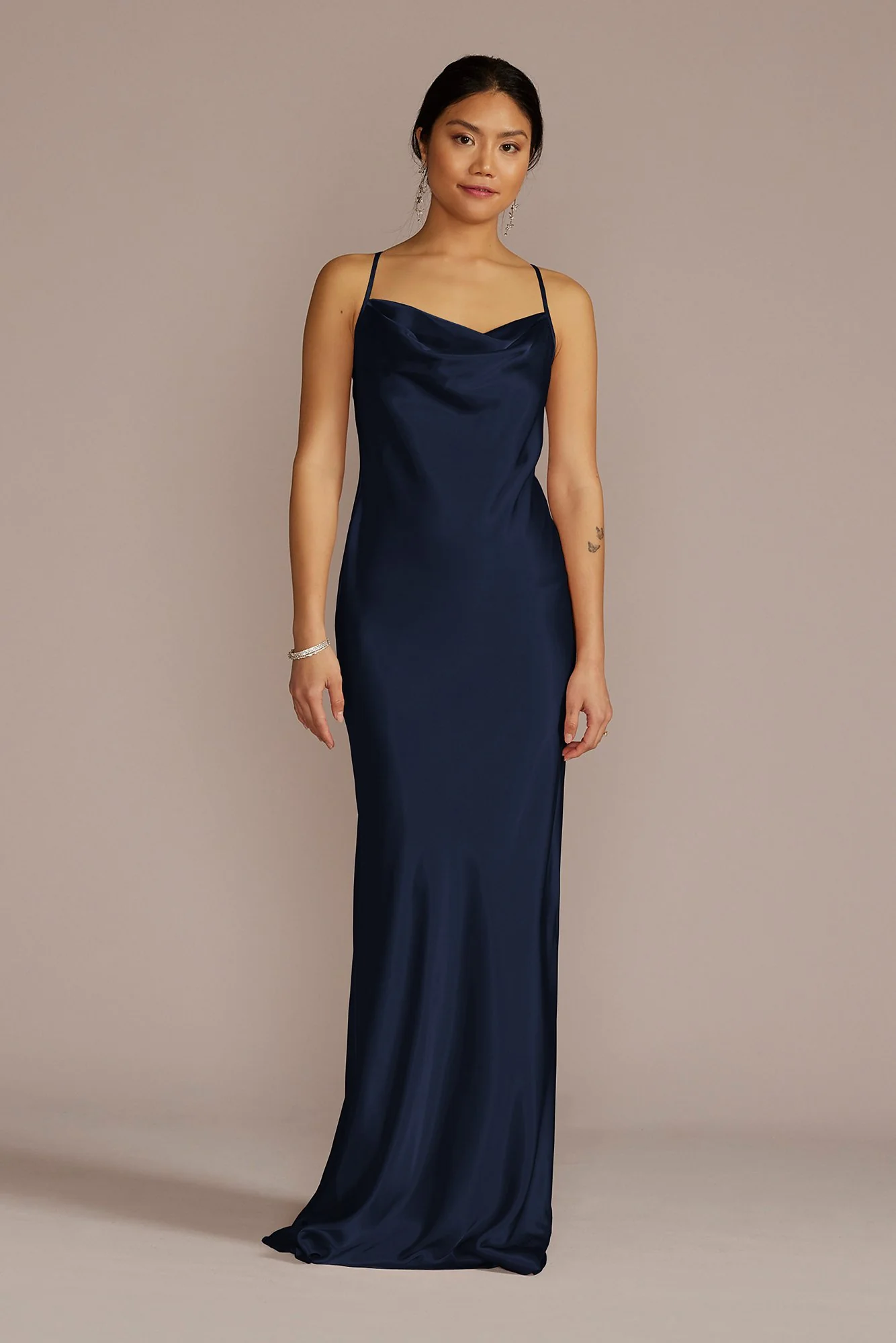 Charmeuse Cowl Neck Dress - Image 28