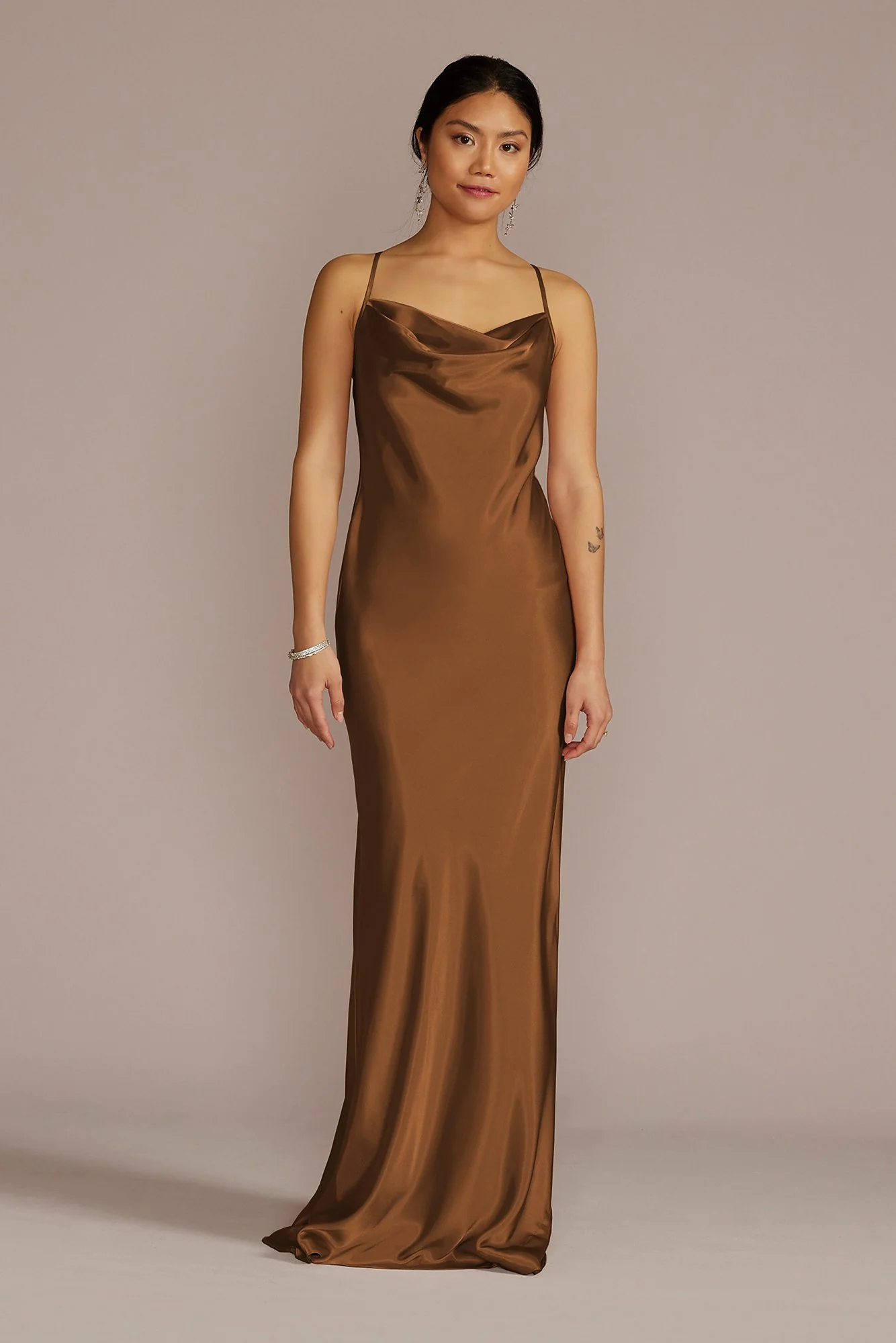 Charmeuse Cowl Neck Dress - Image 38