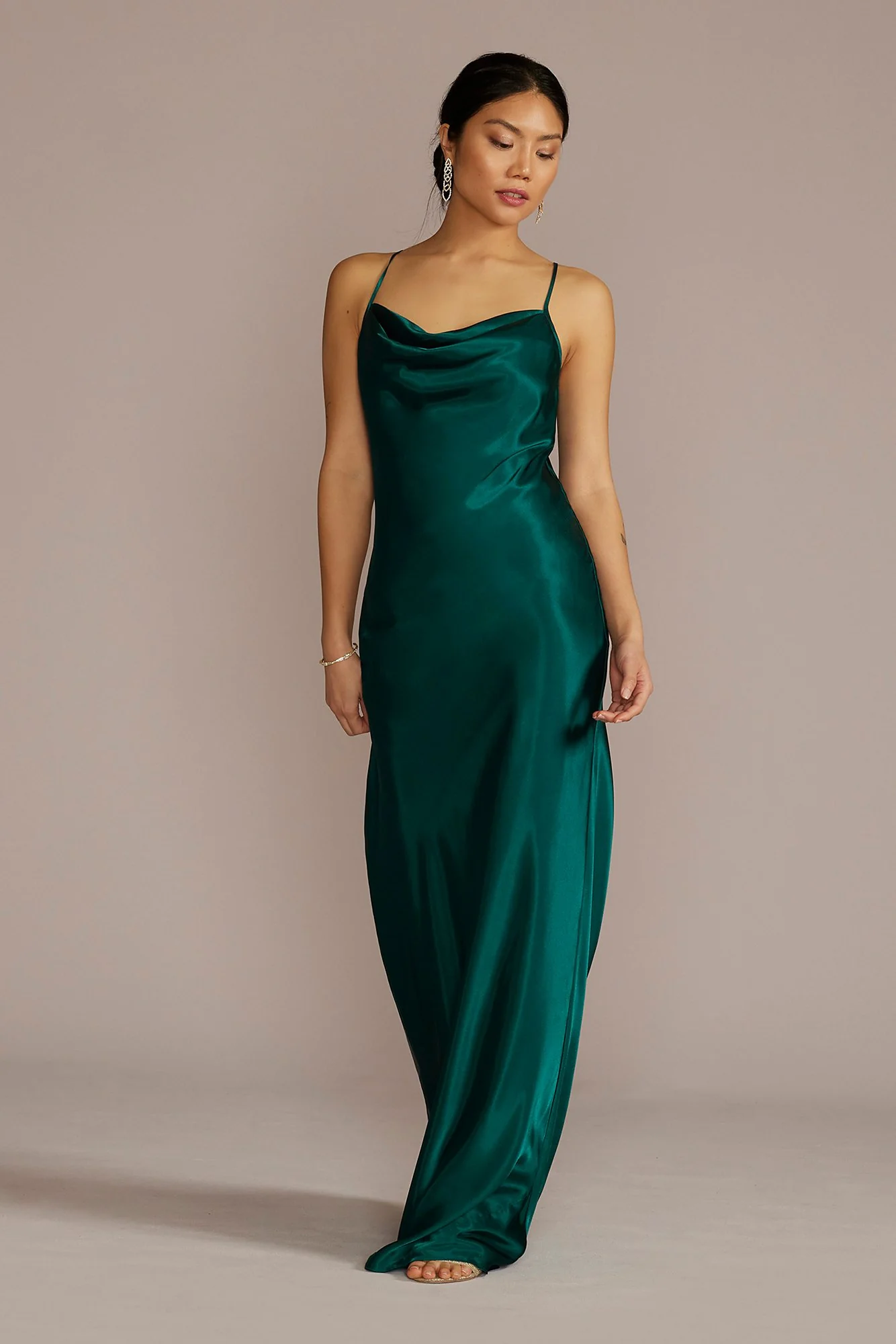 Charmeuse Cowl Neck Dress - Image 5