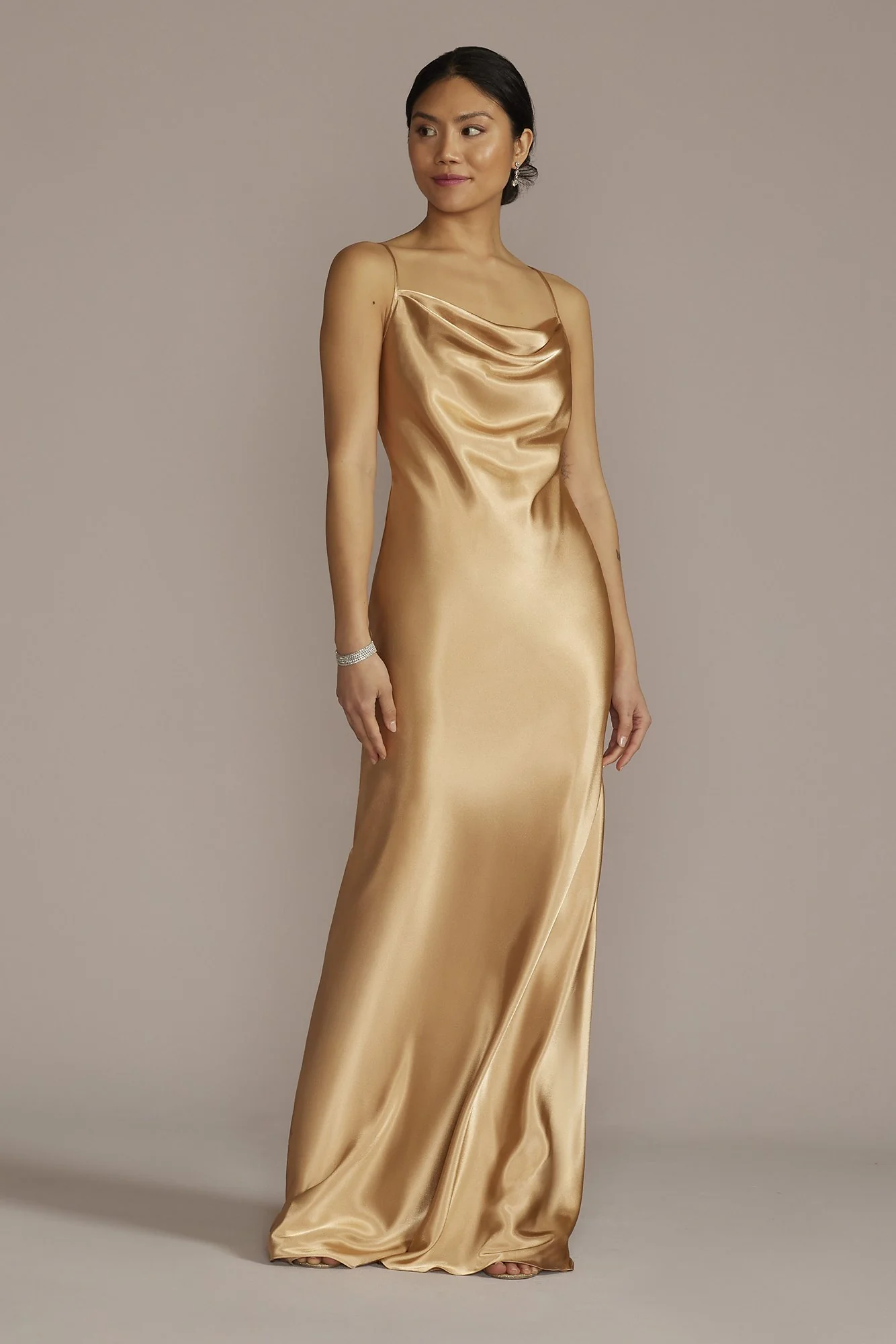 Charmeuse Cowl Neck Dress - Image 8