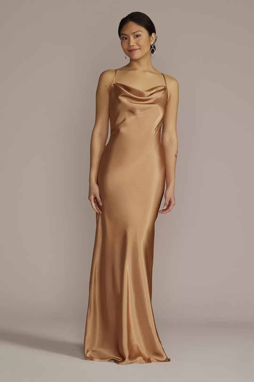 Charmeuse Cowl Neck Dress - Image 87