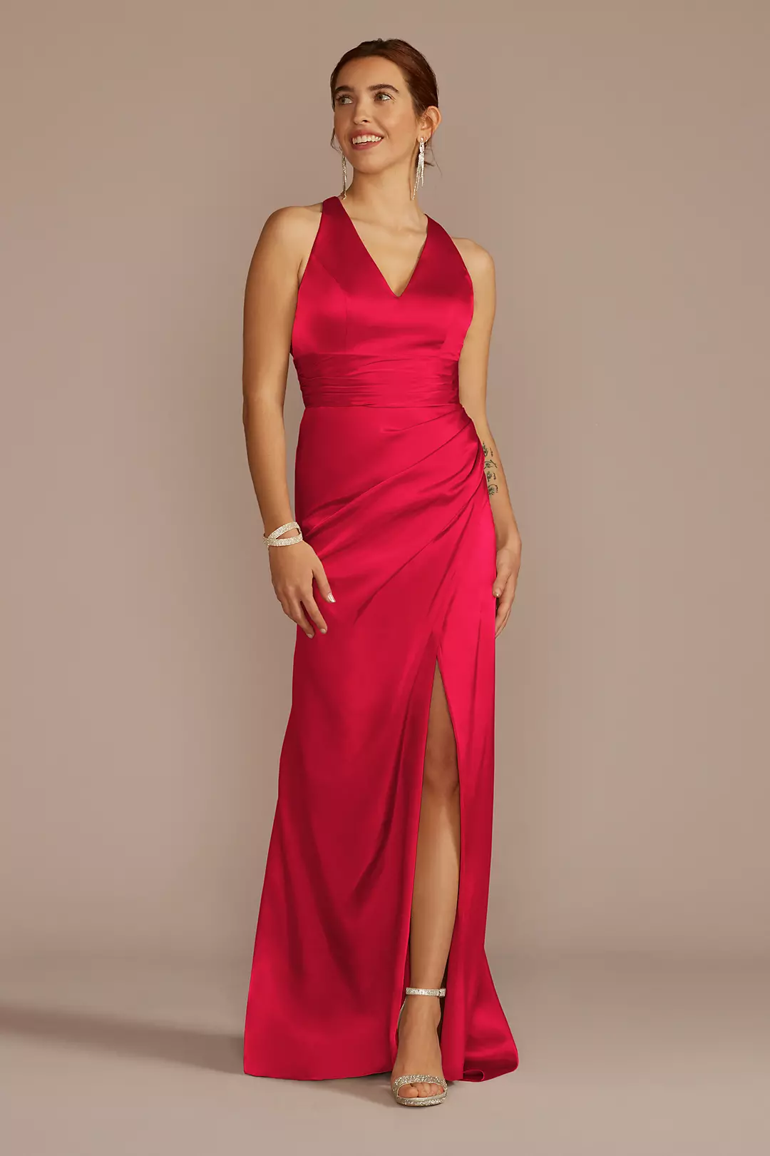 Charmeuse Dress with Crisscross Back - Image 19