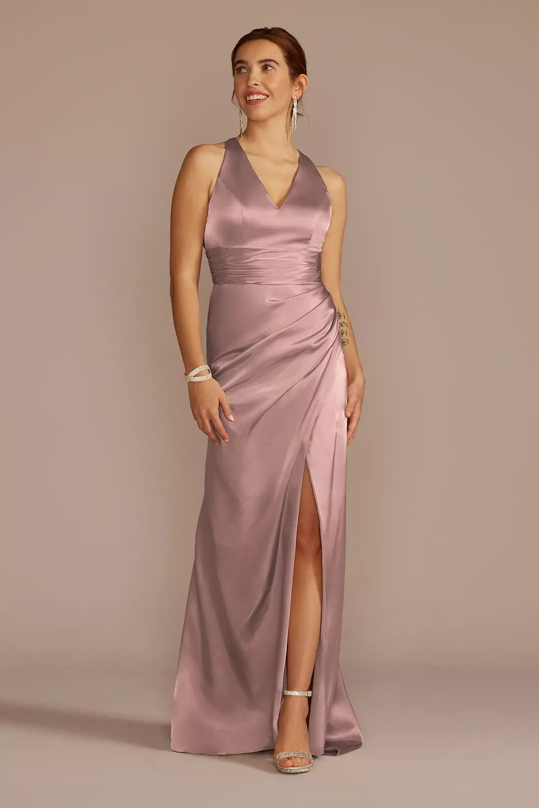 Charmeuse Dress with Crisscross Back - Image 22