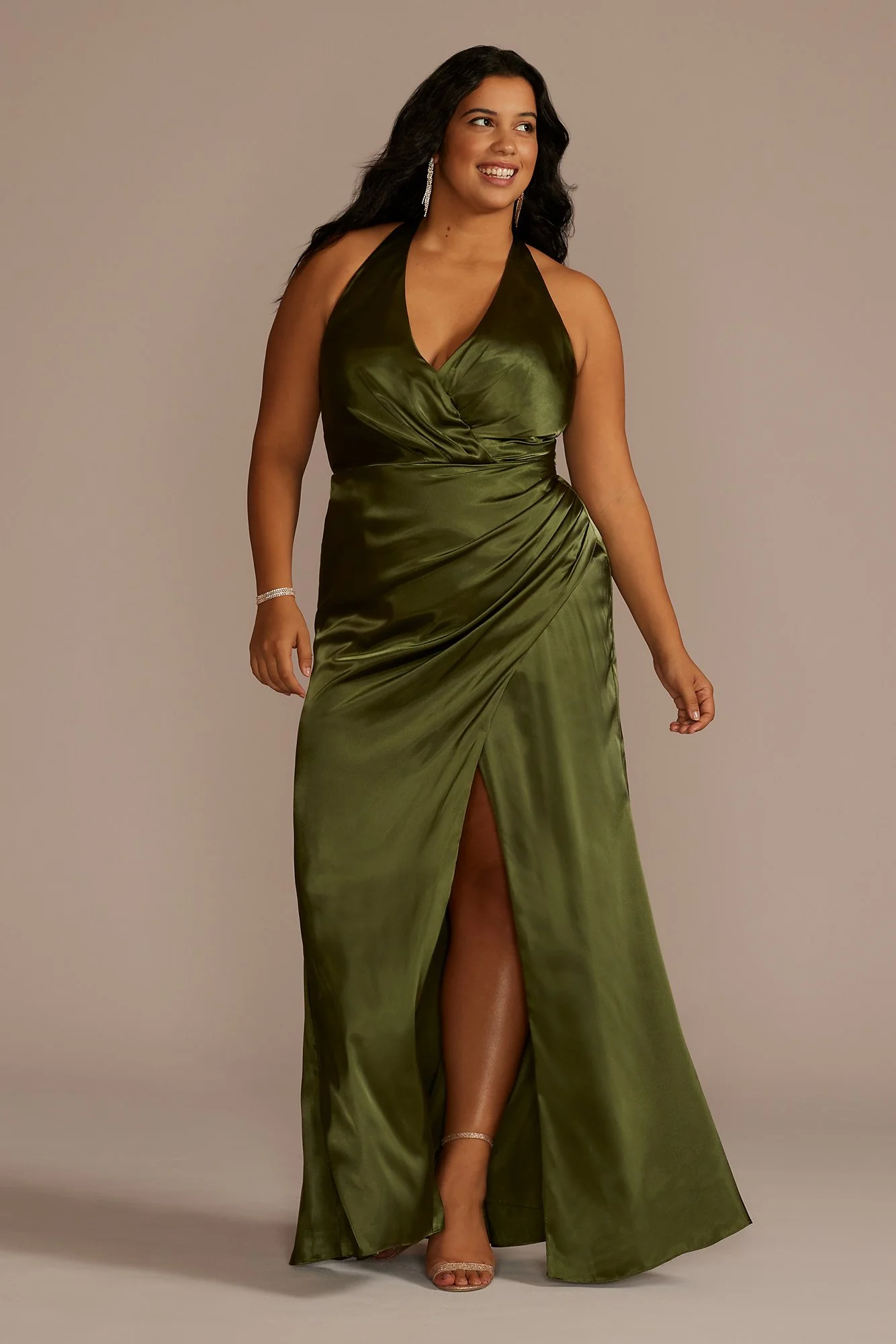 Charmeuse Halter Dress - Image 5