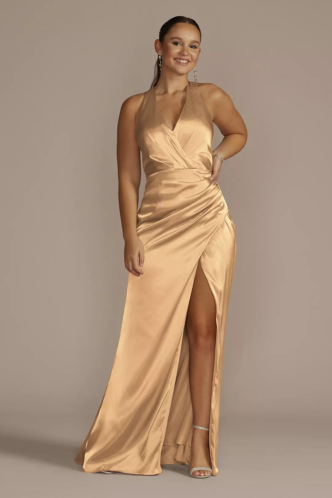 Charmeuse Halter Dress - Image 50
