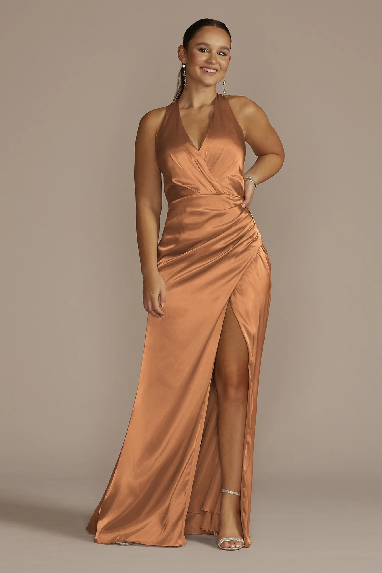 Charmeuse Halter Dress - Image 56