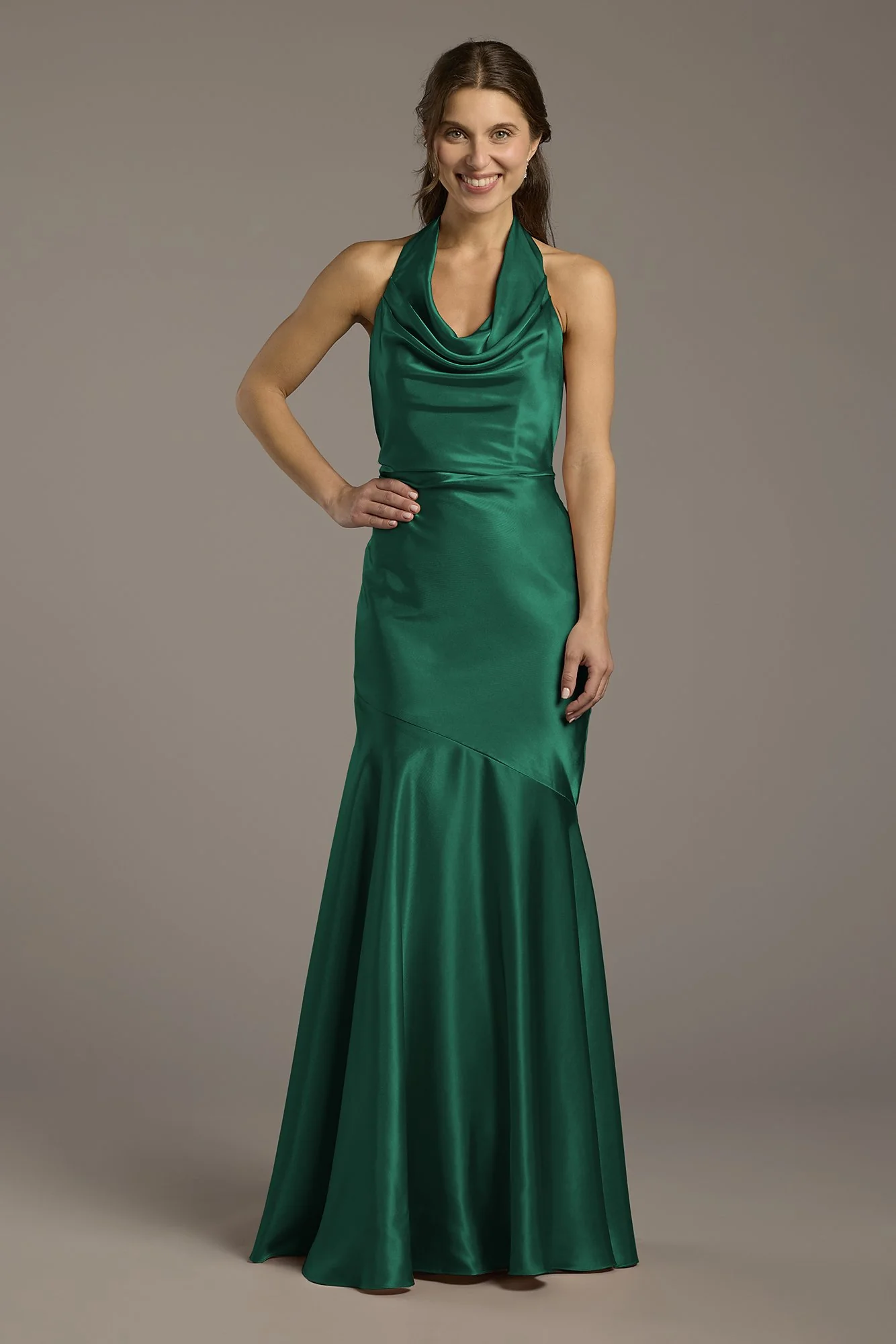 Charmeuse Soft Cowl Neck Sheath Dress - Image 16
