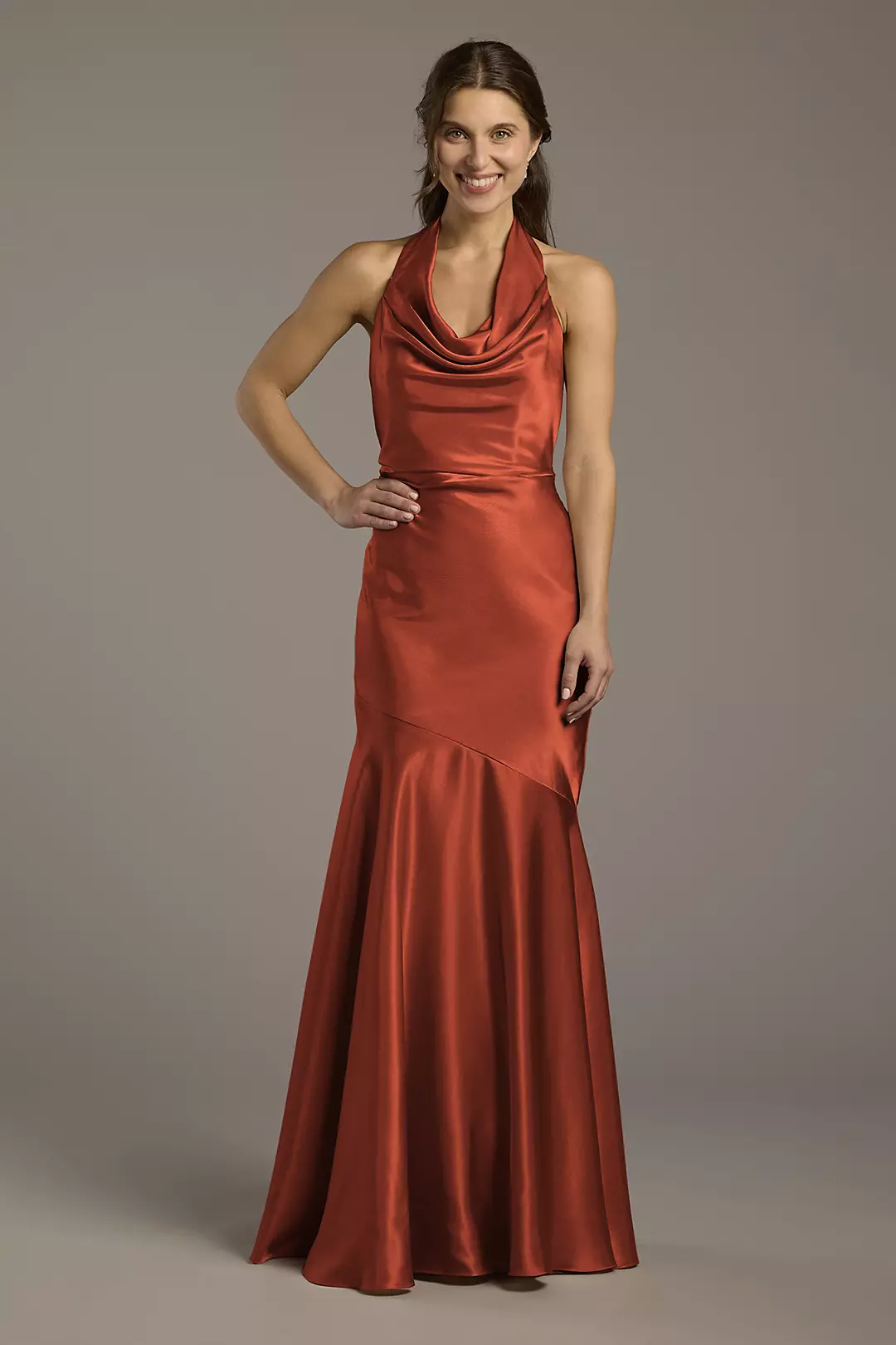 Charmeuse Soft Cowl Neck Sheath Dress - Image 60
