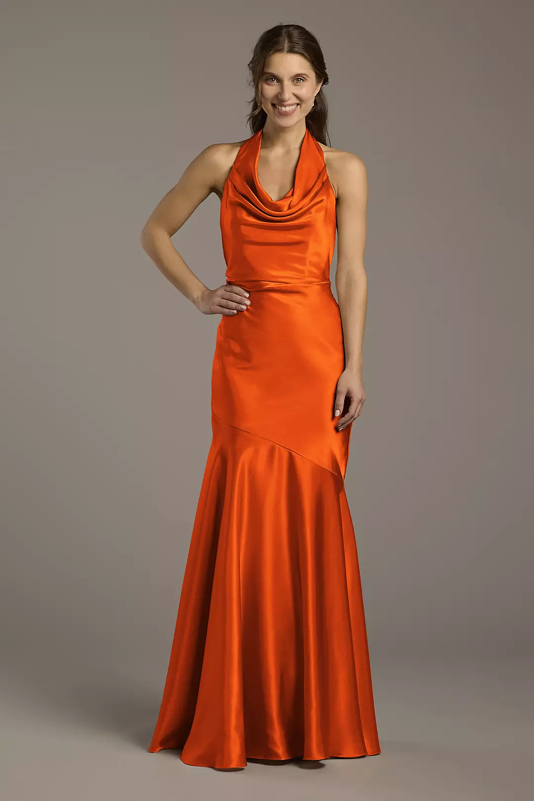Charmeuse Soft Cowl Neck Sheath Dress - Image 82