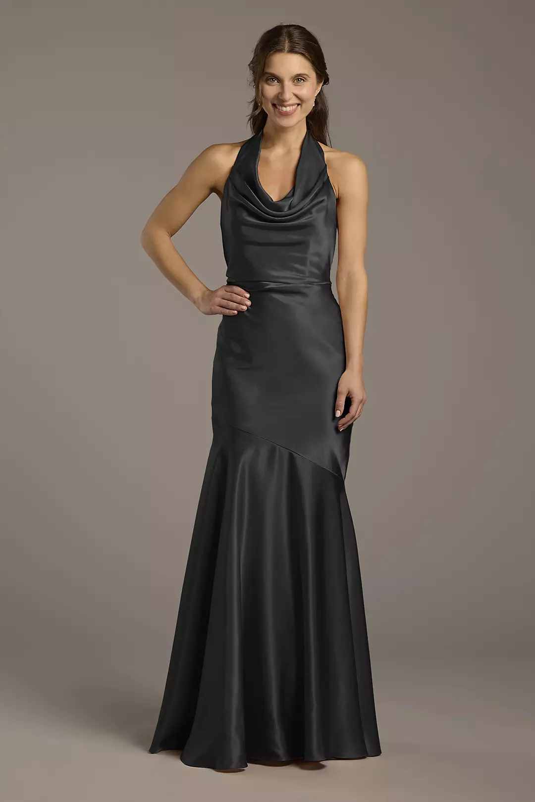 Charmeuse Soft Cowl Neck Sheath Dress - Image 85