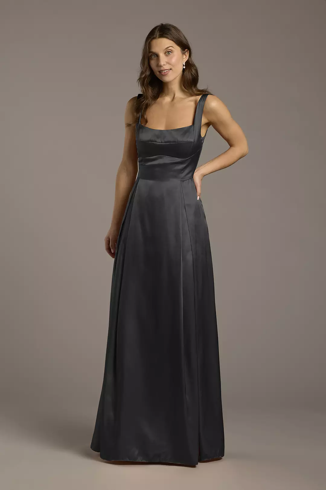 Charmeuse Tank Neckline A-Line Dress - Image 43