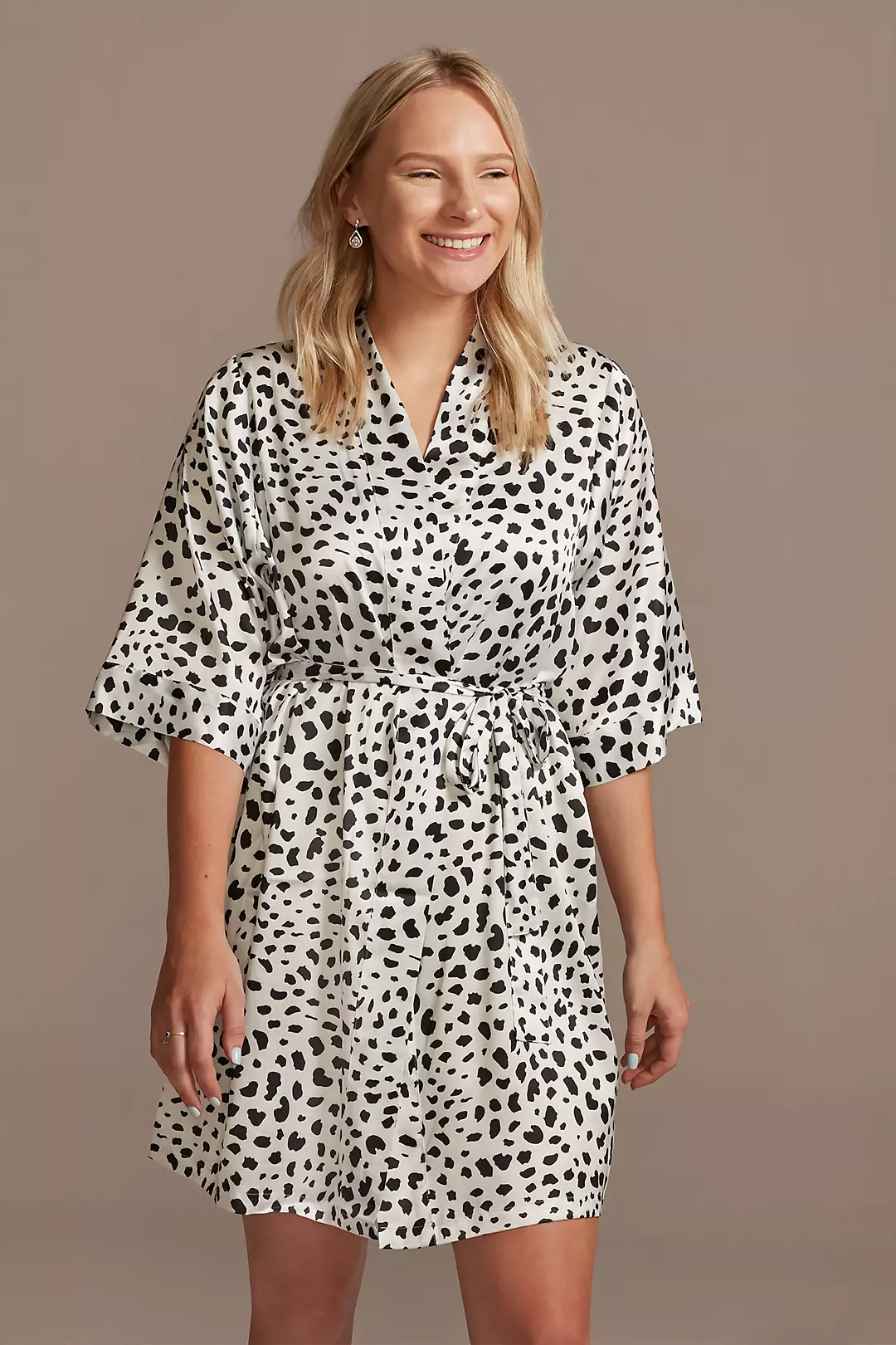 Cheetah Print Satin Robe - Image 2