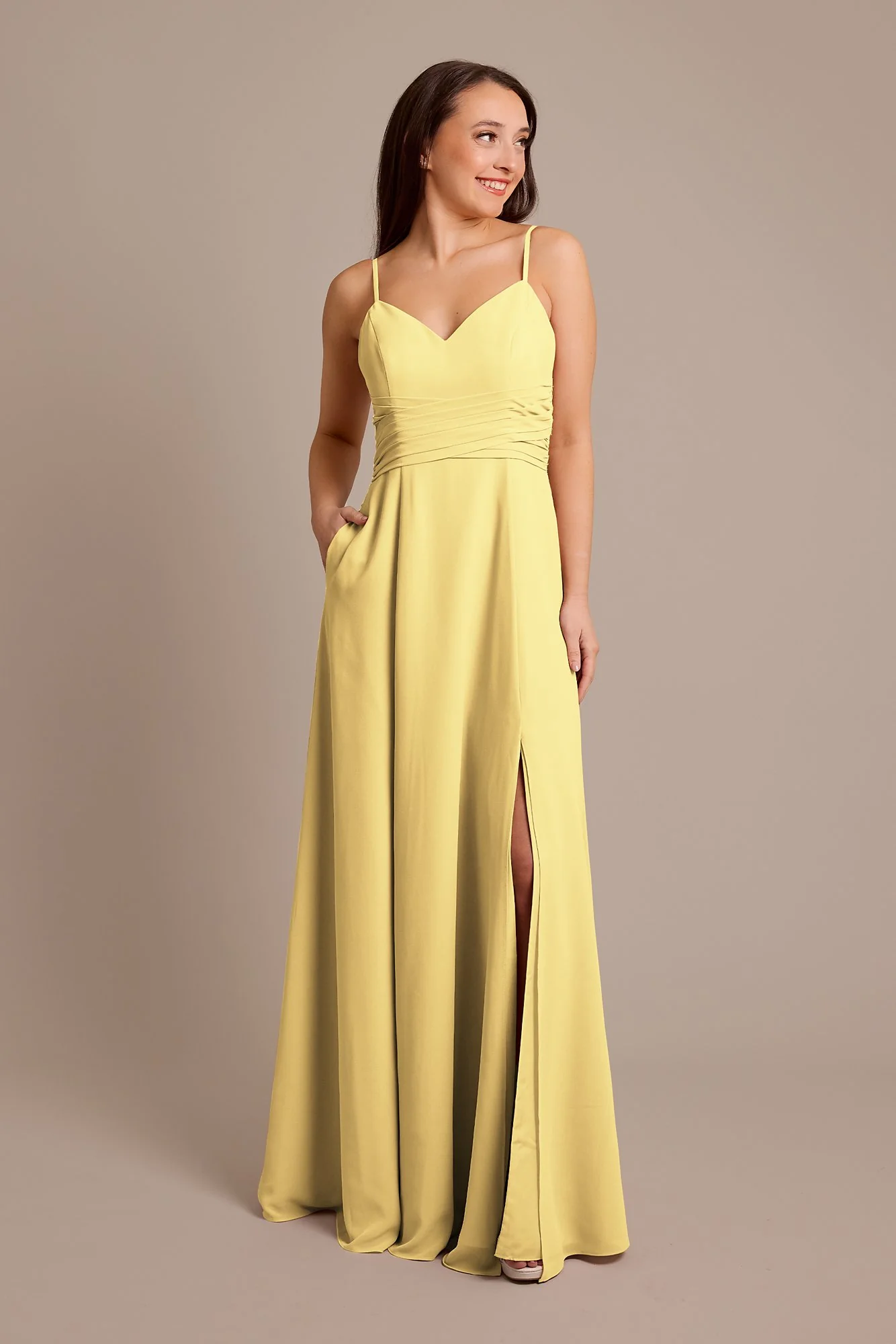 Chiffon Back Tie A-Line Dress - Image 19