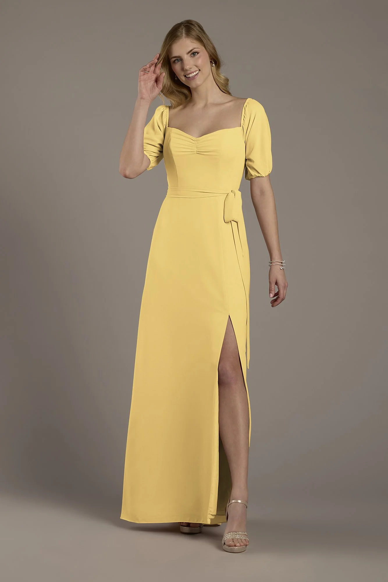 Chiffon Billow Sleeve Off-the-Shoulder Dress - Image 12