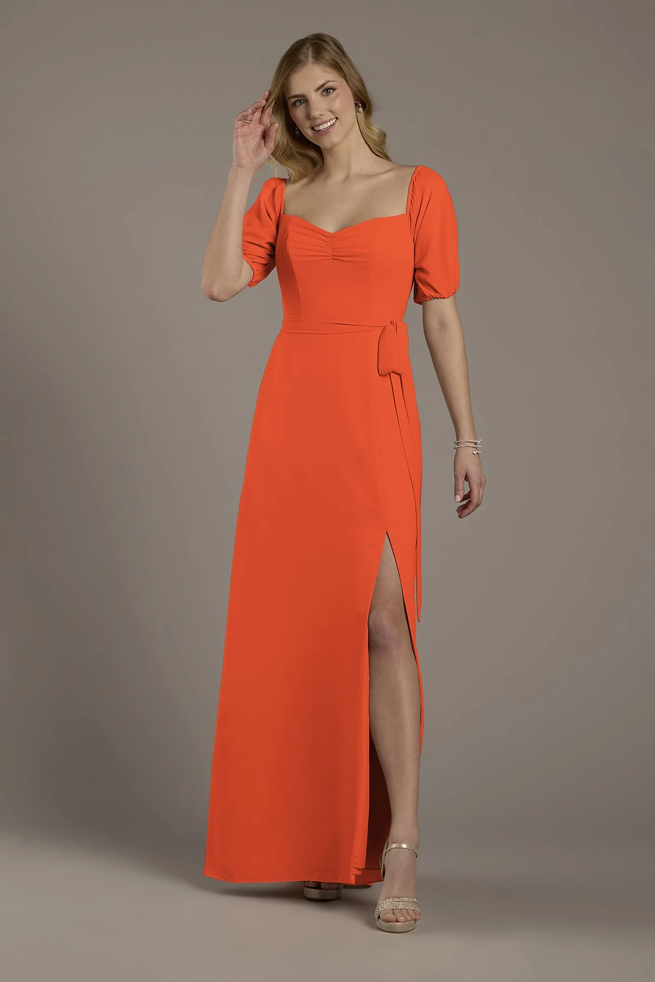 Chiffon Billow Sleeve Off-the-Shoulder Dress - Image 21