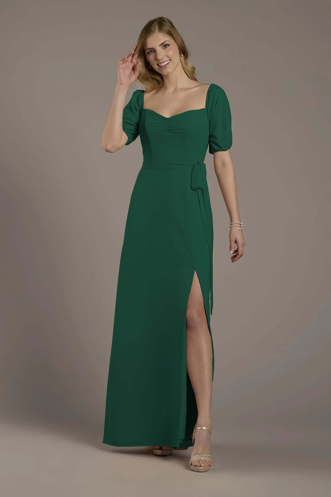 Chiffon Billow Sleeve Off-the-Shoulder Dress - Image 31