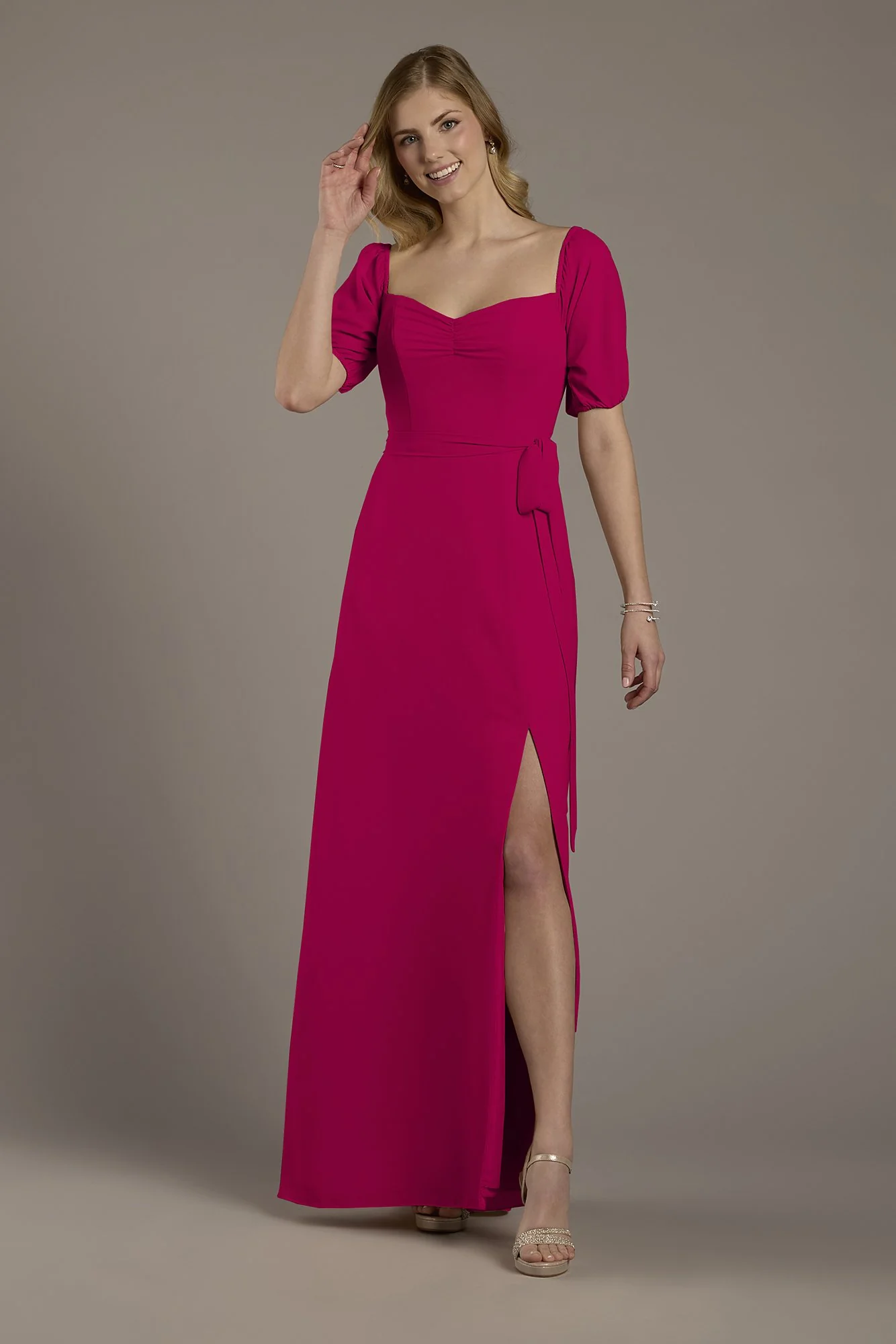 Chiffon Billow Sleeve Off-the-Shoulder Dress - Image 33