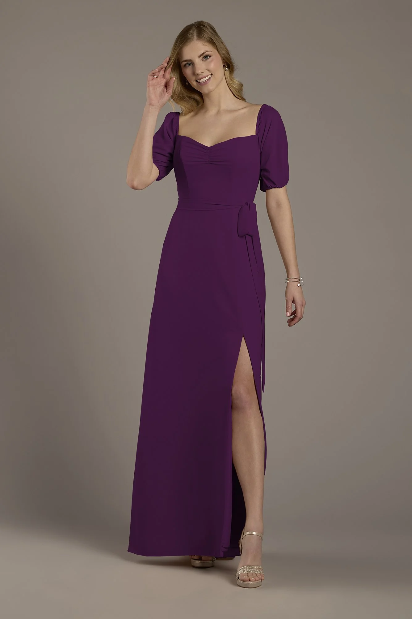 Chiffon Billow Sleeve Off-the-Shoulder Dress - Image 34