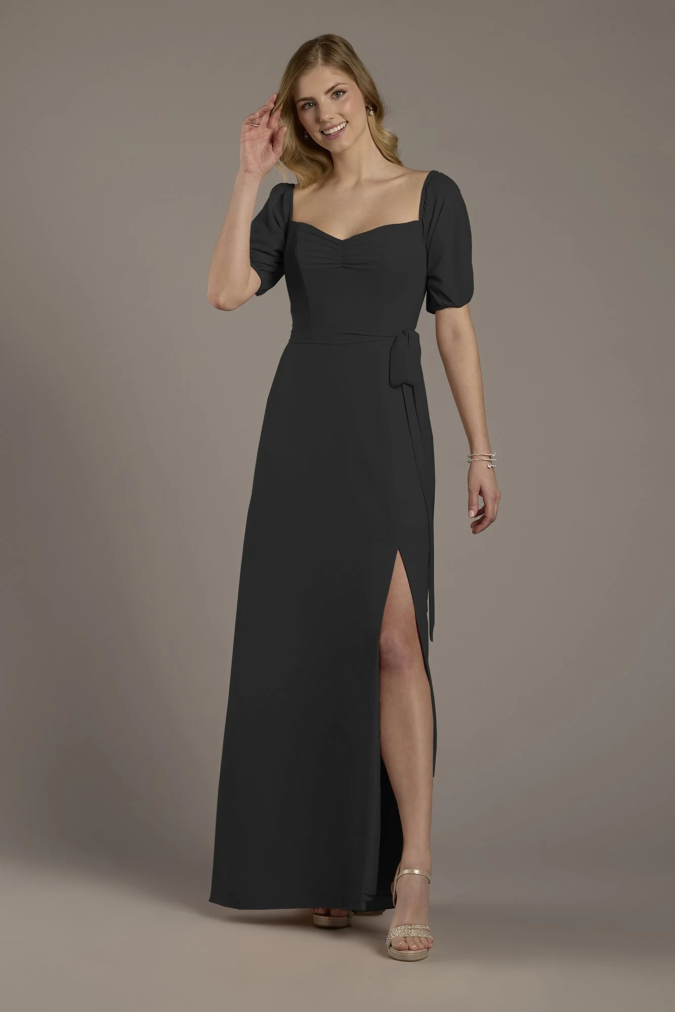 Chiffon Billow Sleeve Off-the-Shoulder Dress - Image 38