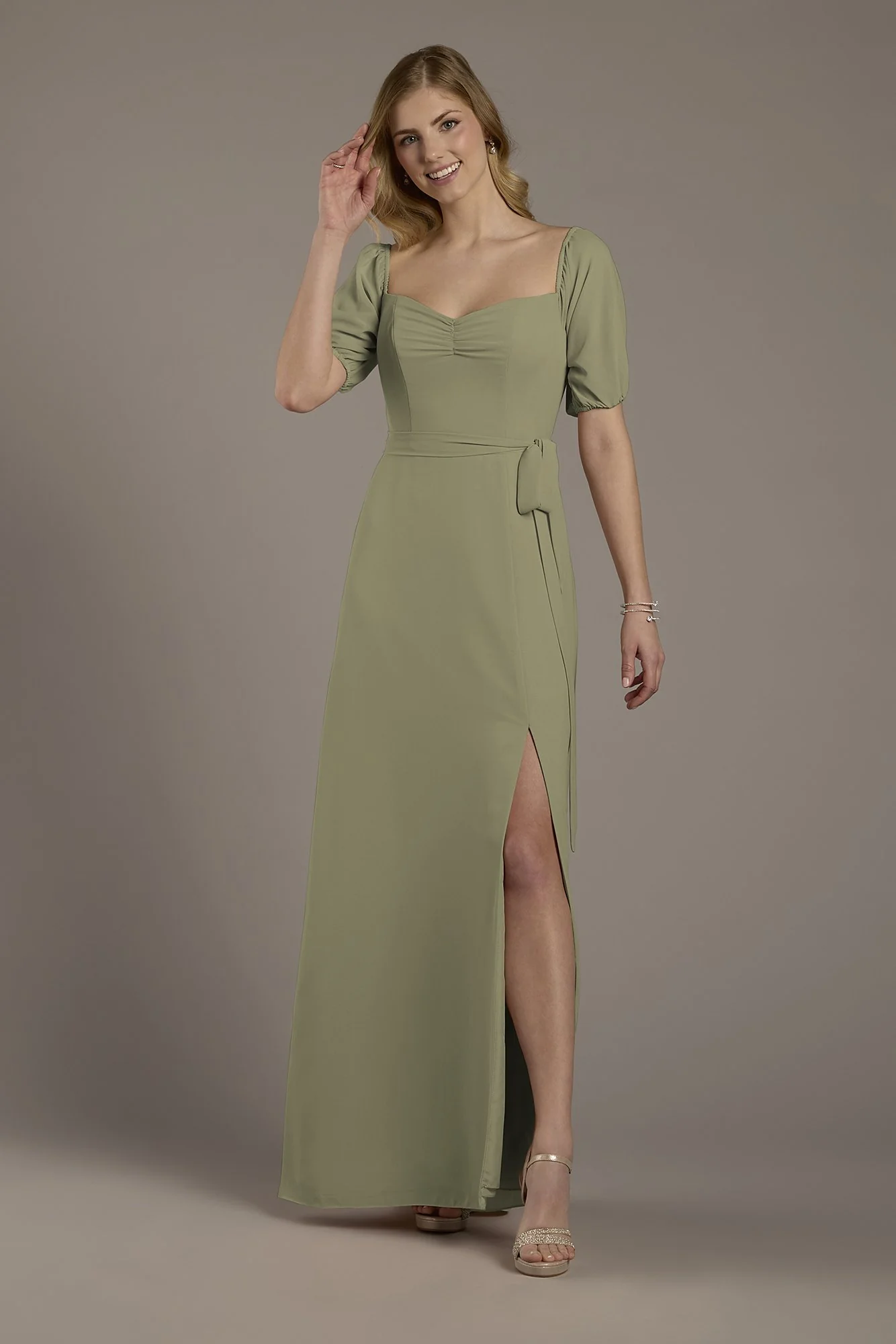 Chiffon Billow Sleeve Off-the-Shoulder Dress - Image 39