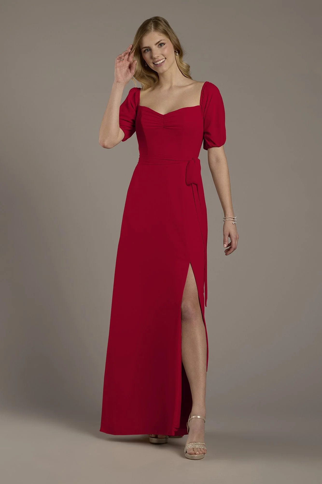 Chiffon Billow Sleeve Off-the-Shoulder Dress - Image 50