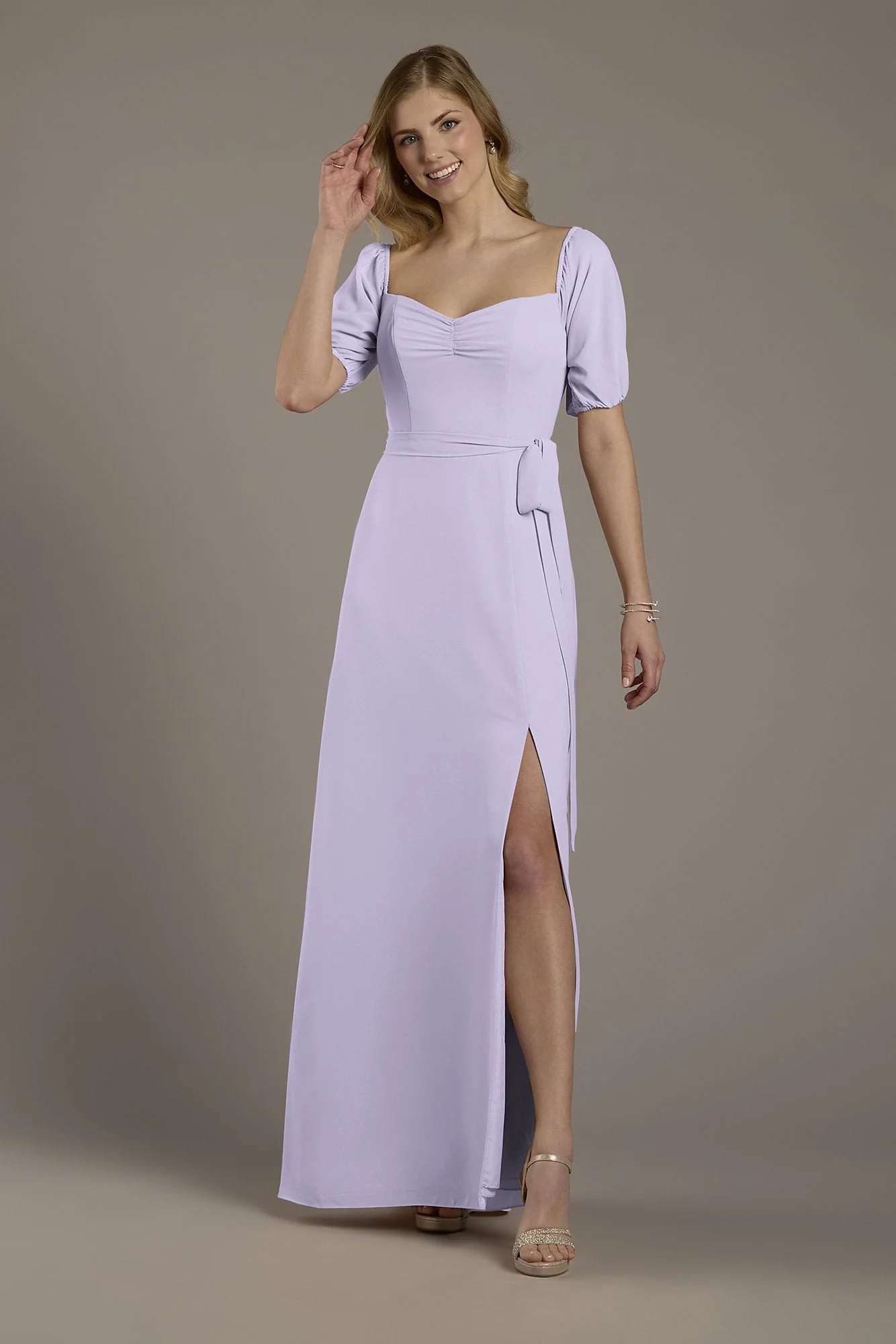 Chiffon Billow Sleeve Off-the-Shoulder Dress - Image 64