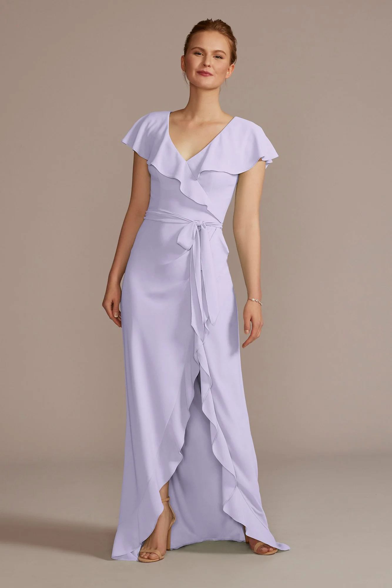 Chiffon High-Low Ruffle Dress - Image 26