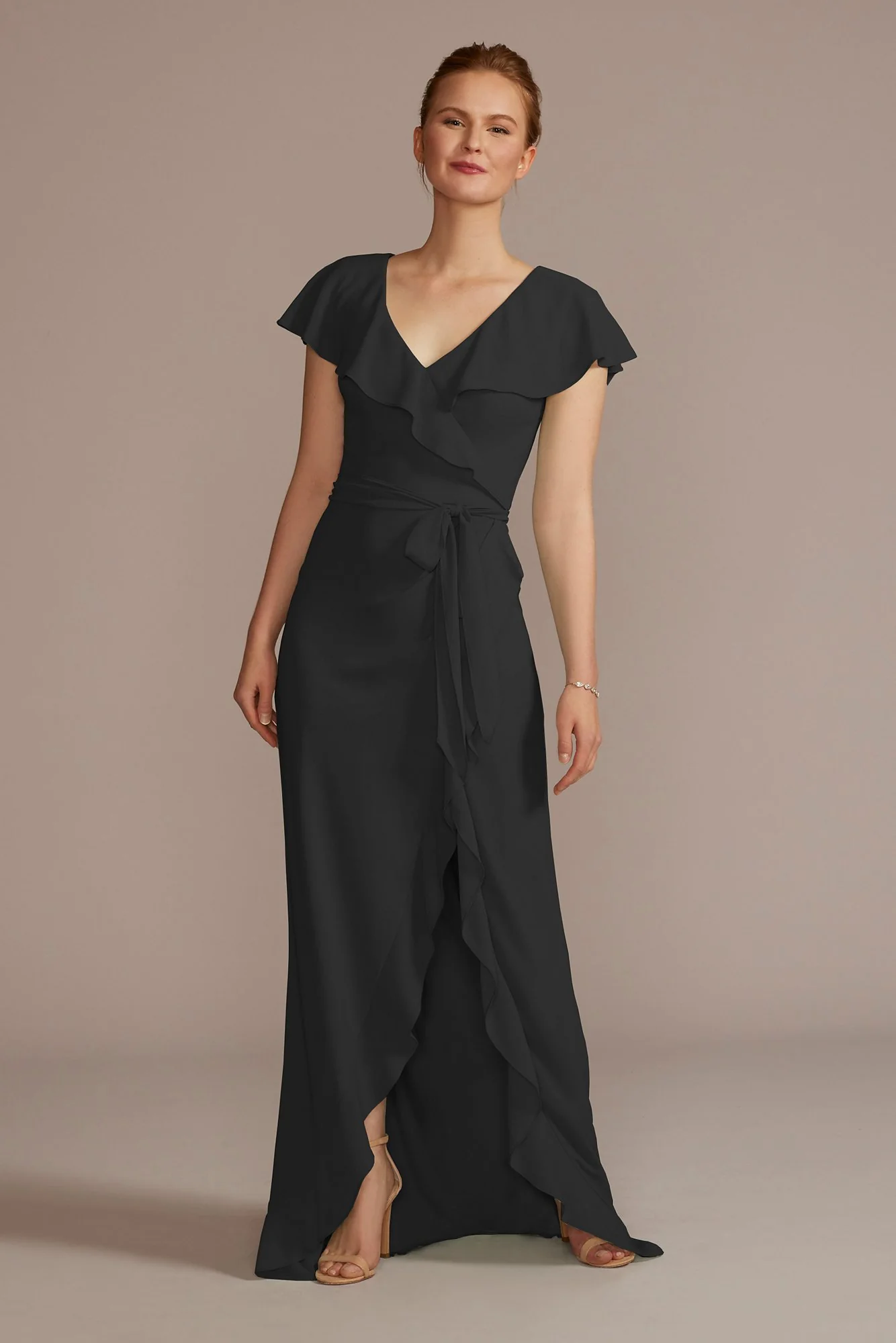 Chiffon High-Low Ruffle Dress - Image 4