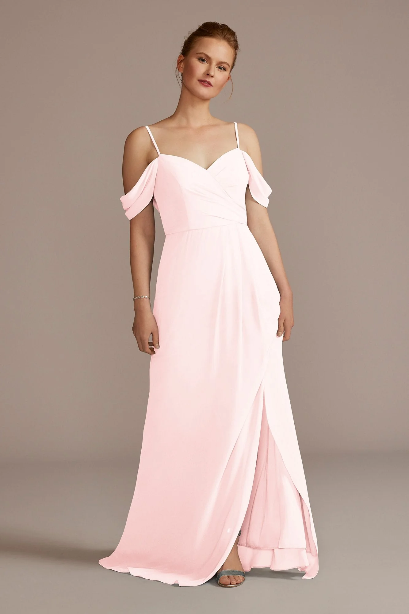 Chiffon Off-the-Shoulder Dress - Image 3