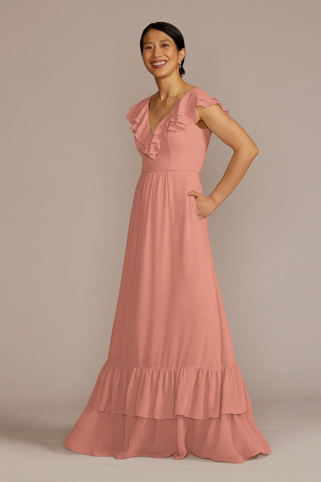 Chiffon Ruffle Boho Dress